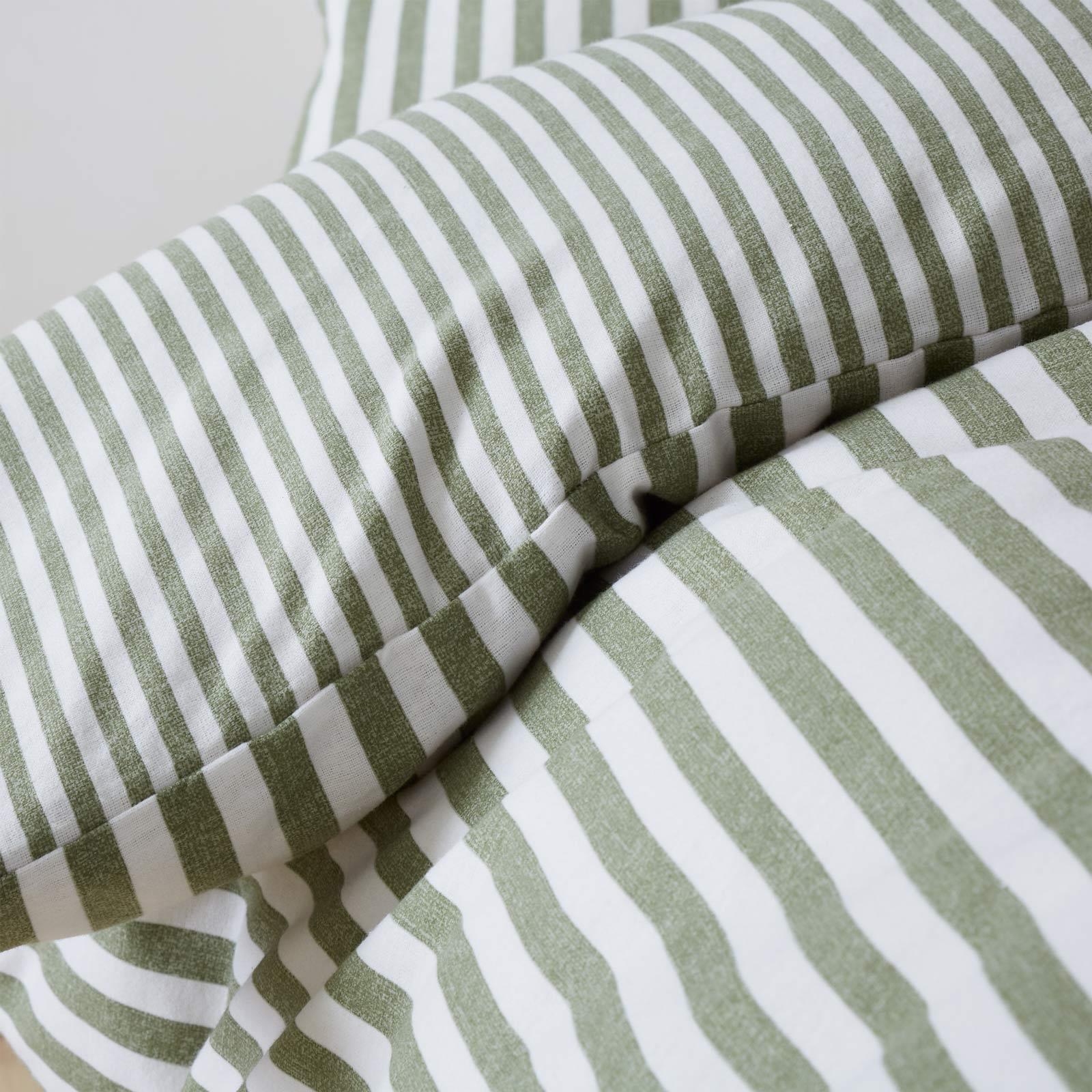 Brushed Cotton Flannelette Stripe Duvet Cover Set by Catherine Lansfield