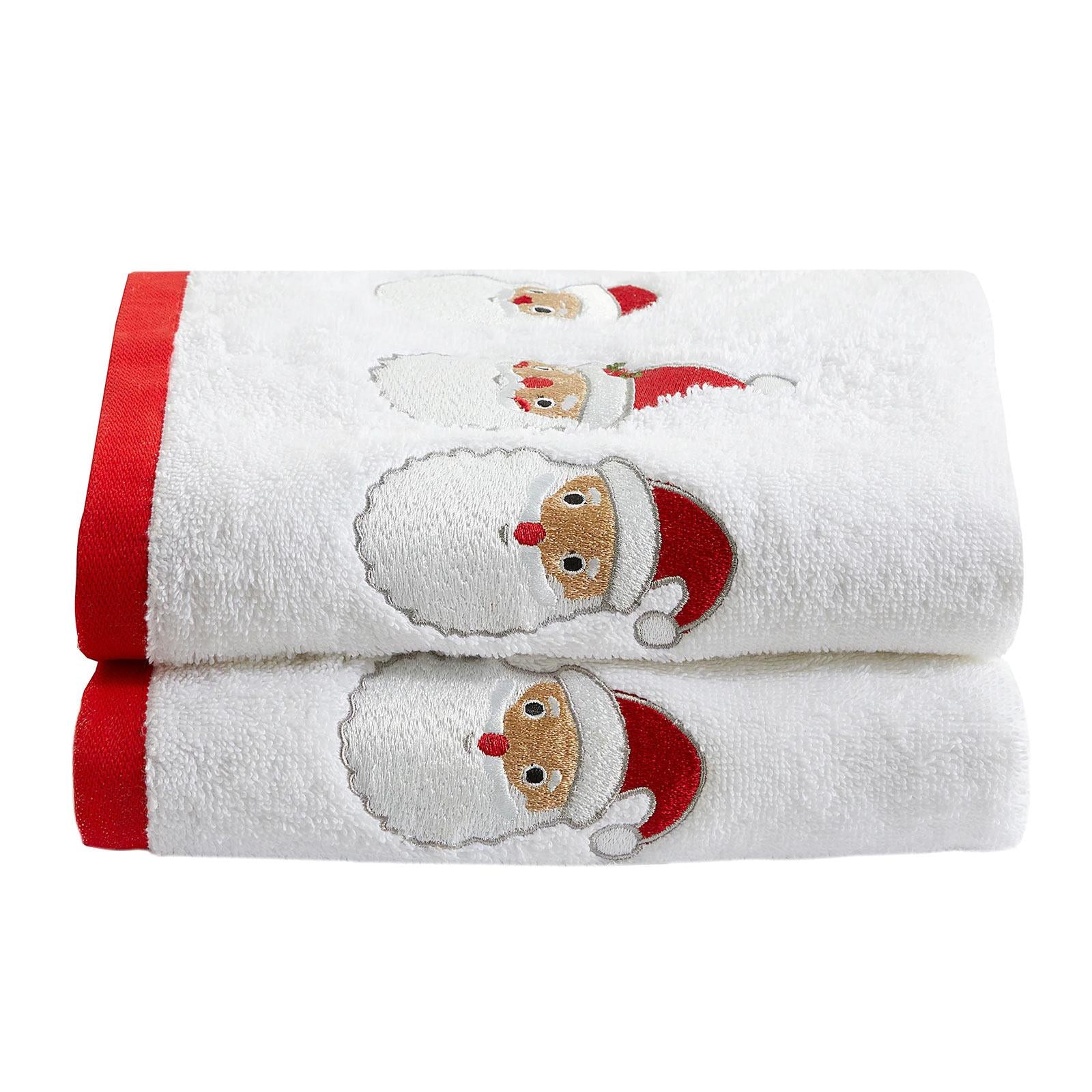 Santa Hand Towel Pair by Fusion