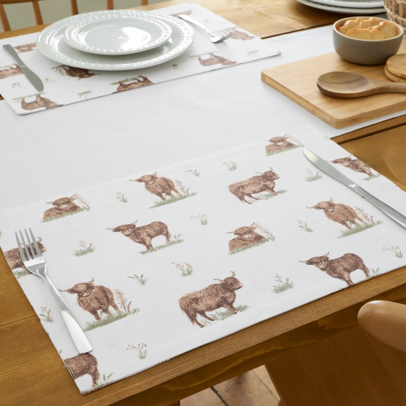Angus Highland Cow Kitchen Textiles Collection by Catherine Lansfield