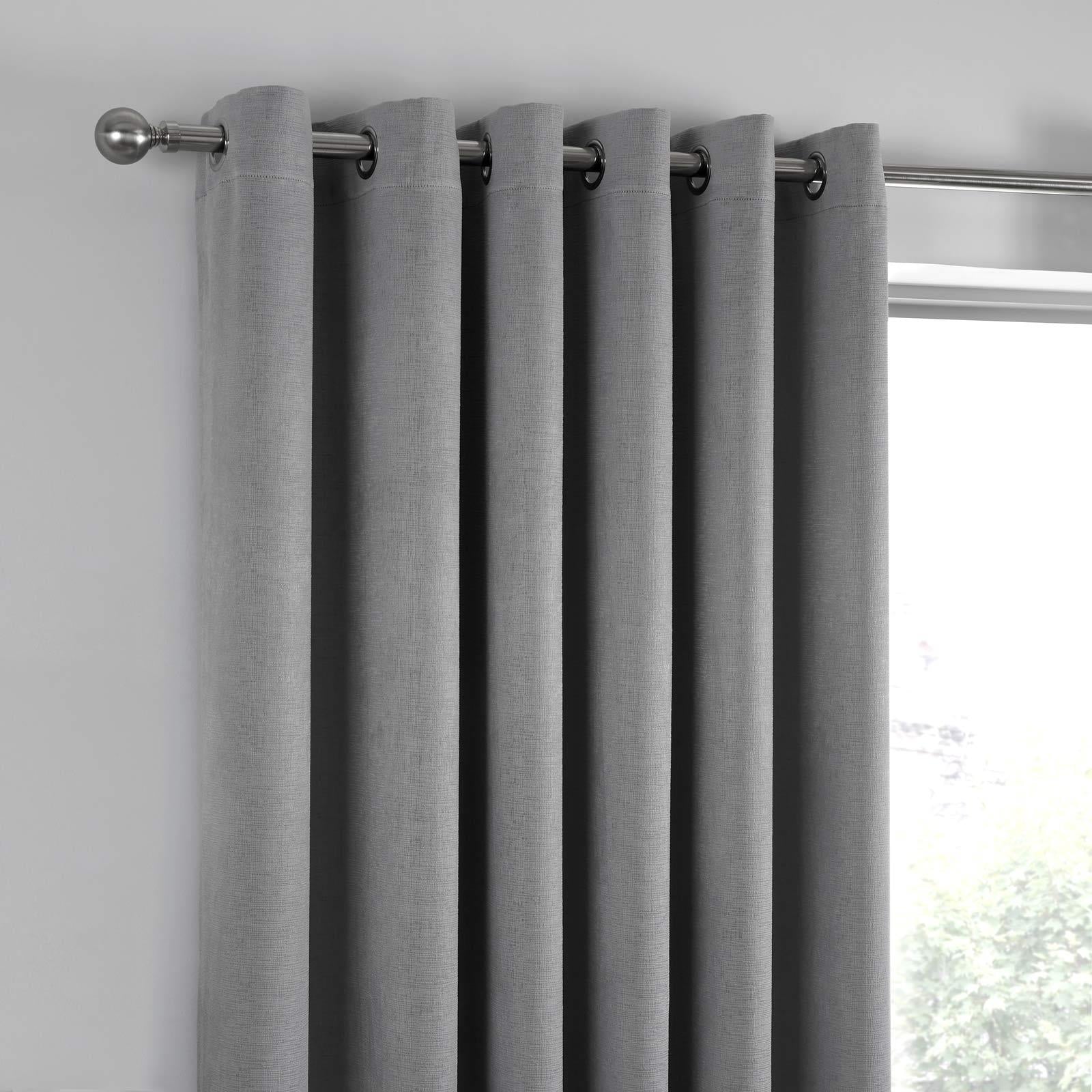 Strata Dim Out Woven Thermal Eyelet Curtains by Fusion