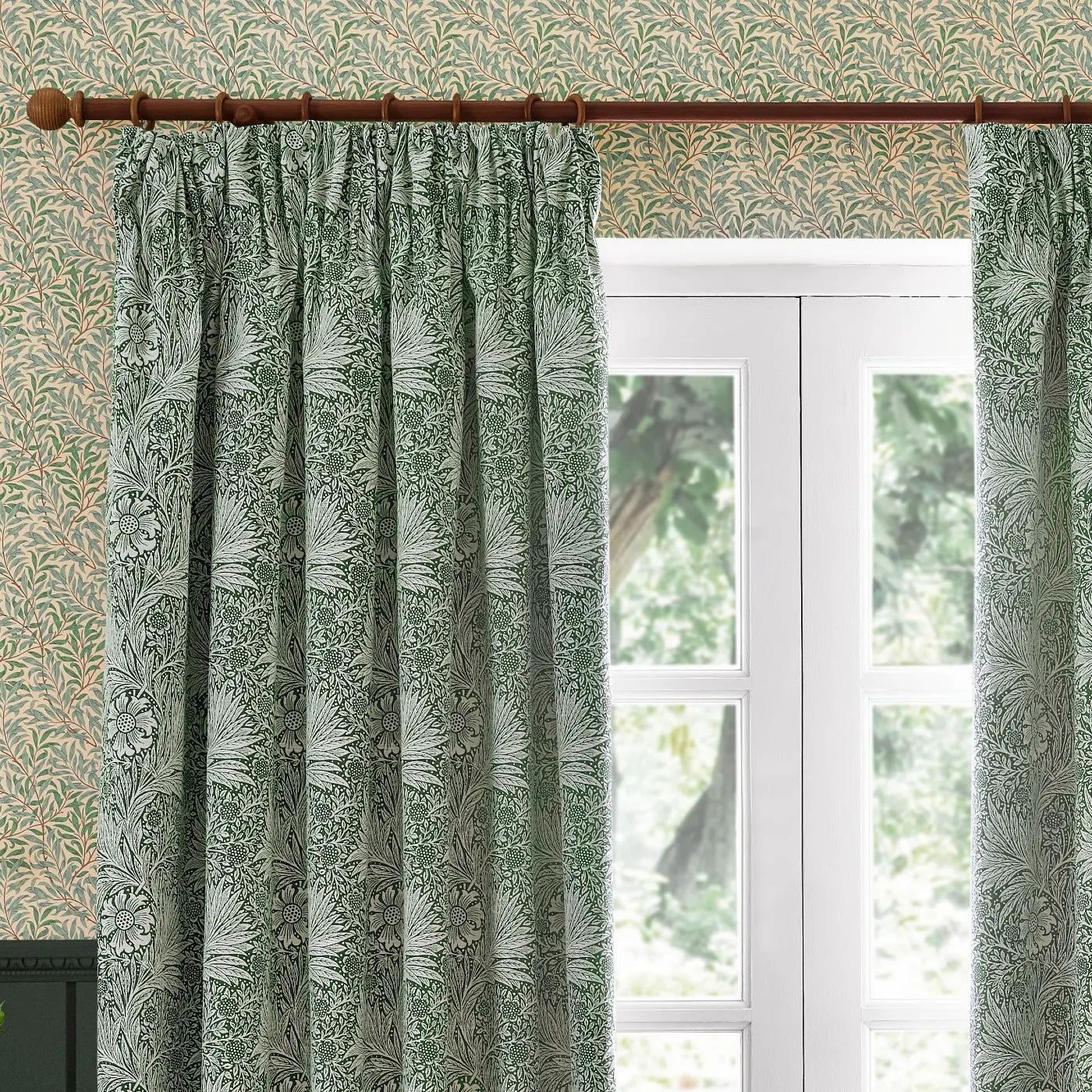 Marigold Tape Top Pencil Pleat Curtains by Morris & Co