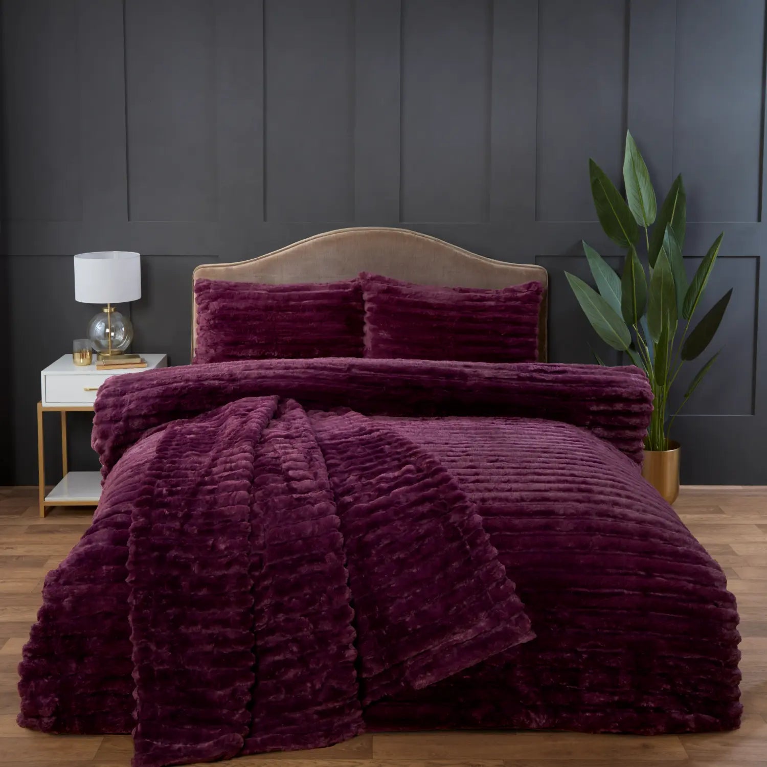 Rabbit Faux Fur Duvet Cover Set by Rapport Home