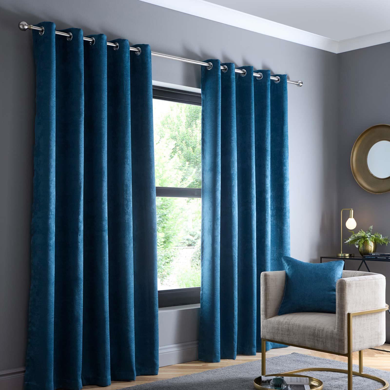 Strata Dim Out Woven Thermal Eyelet Curtains by Fusion