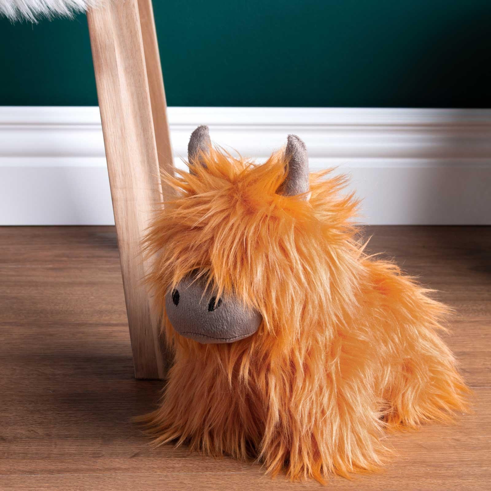 Highland Cow Shaggy Door Stop by Paoletti