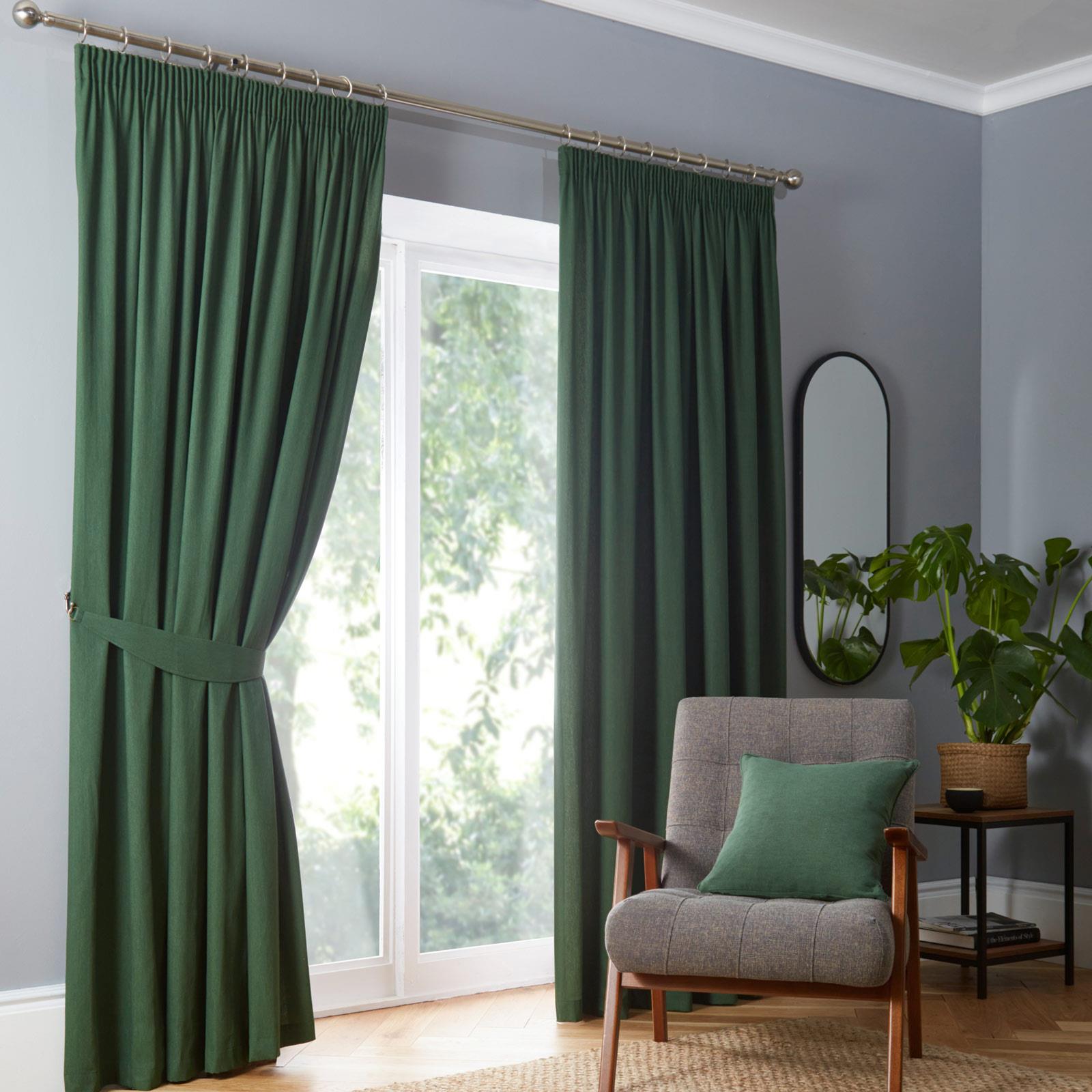 Dijon Blackout Tape Top Pencil Pleat Curtains by Fusion