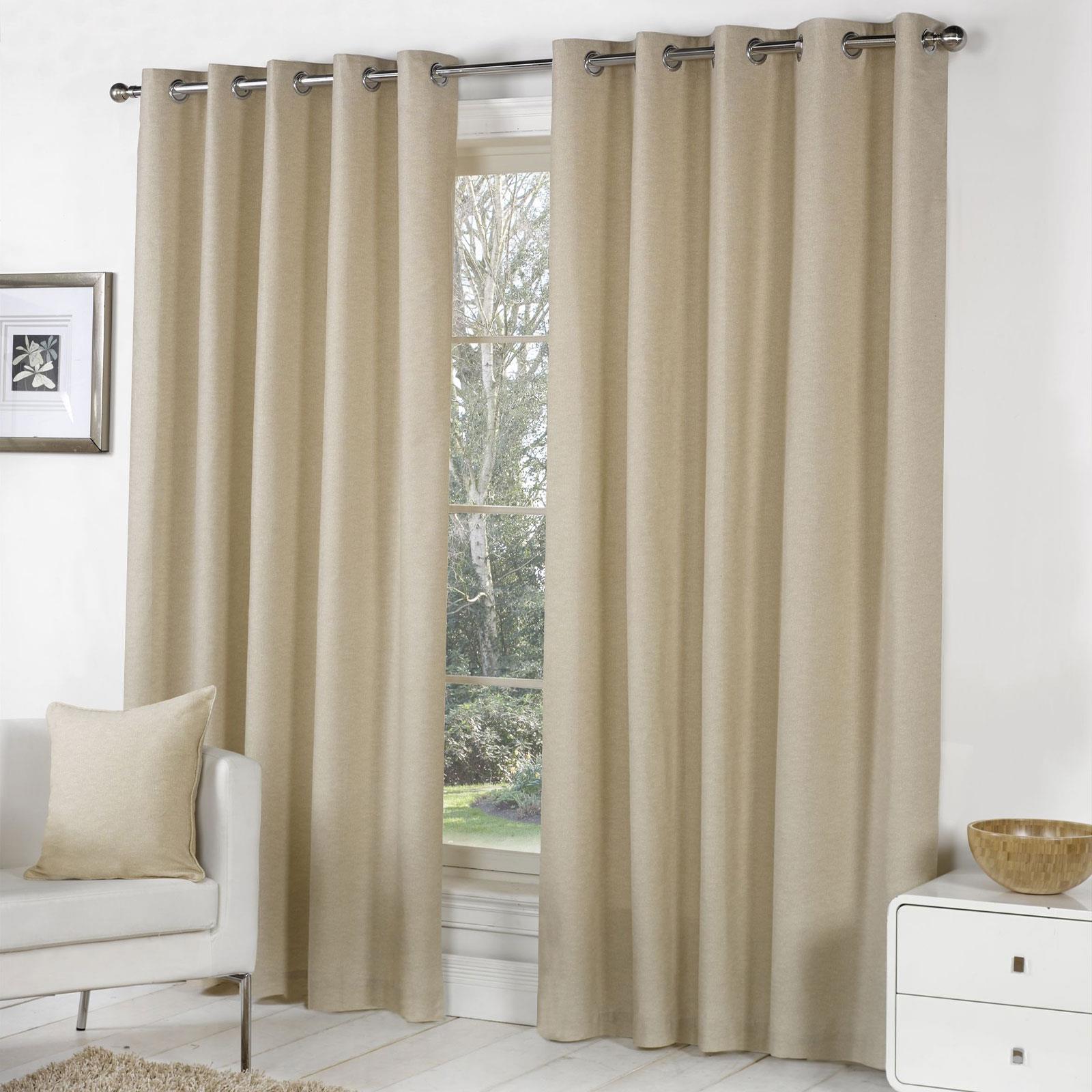 Sorbonne Cotton Lined Eyelet Curtains by Fusion