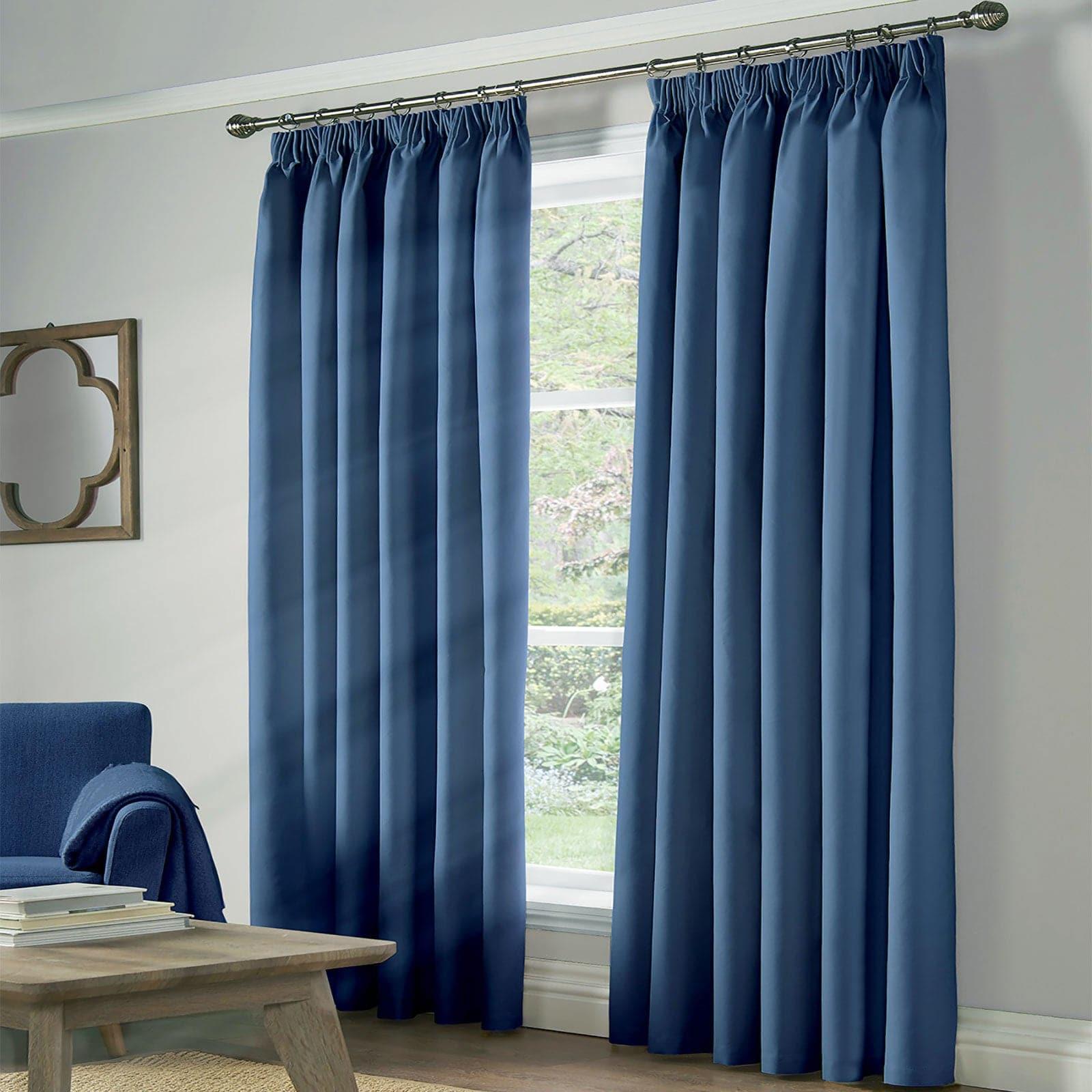Essential 95% Blackout Tape Top Curtains Blue Tape Top Curtains Alan Symonds 46'' x 54''