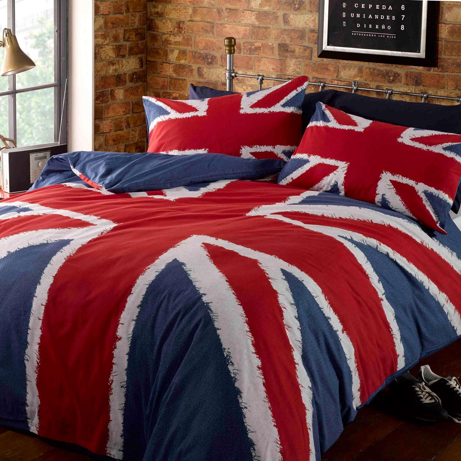 Union Jack British Flag Print Duvet Cover Set Duvet Cover Rapport Single