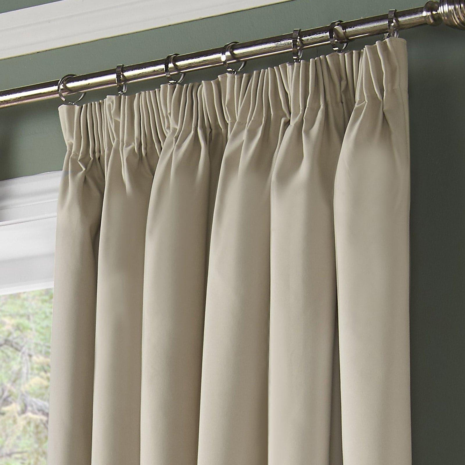 Essential 95% Blackout Tape Top Curtains Cream Tape Top Curtains Alan Symonds