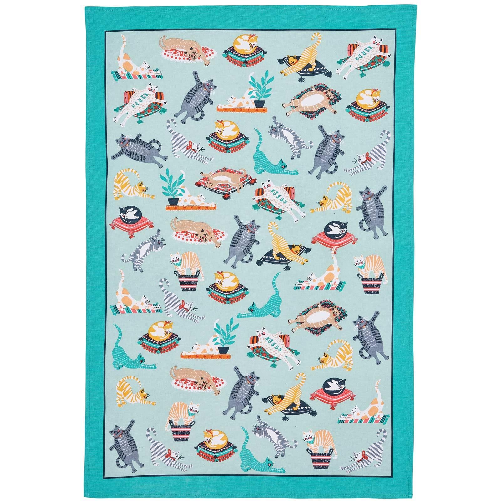 Kitty Cats Luxury Cotton Printed Tea Towel Tea Towels Ulster Weavers