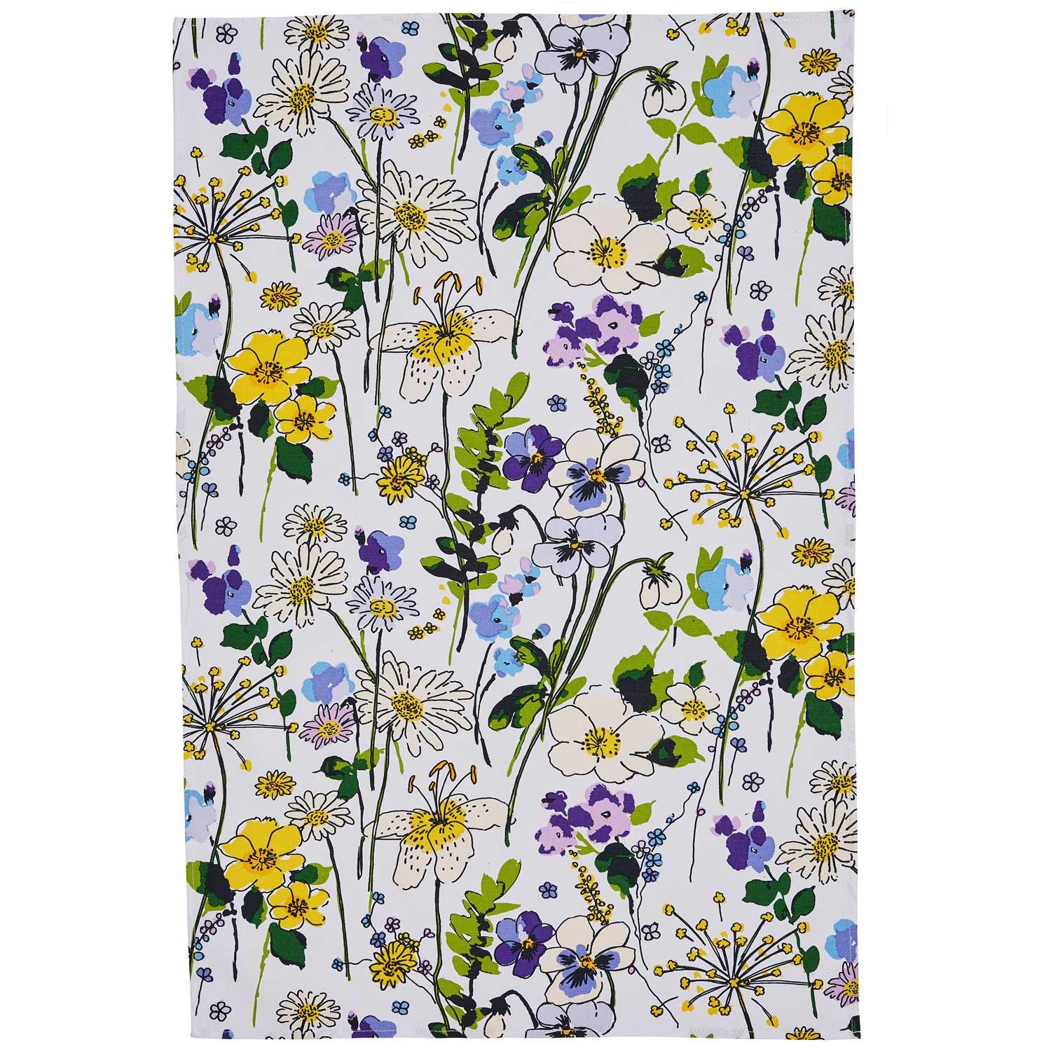 Wildflowers Luxury Cotton Printed Tea Towel Tea Towels Ulster Weavers