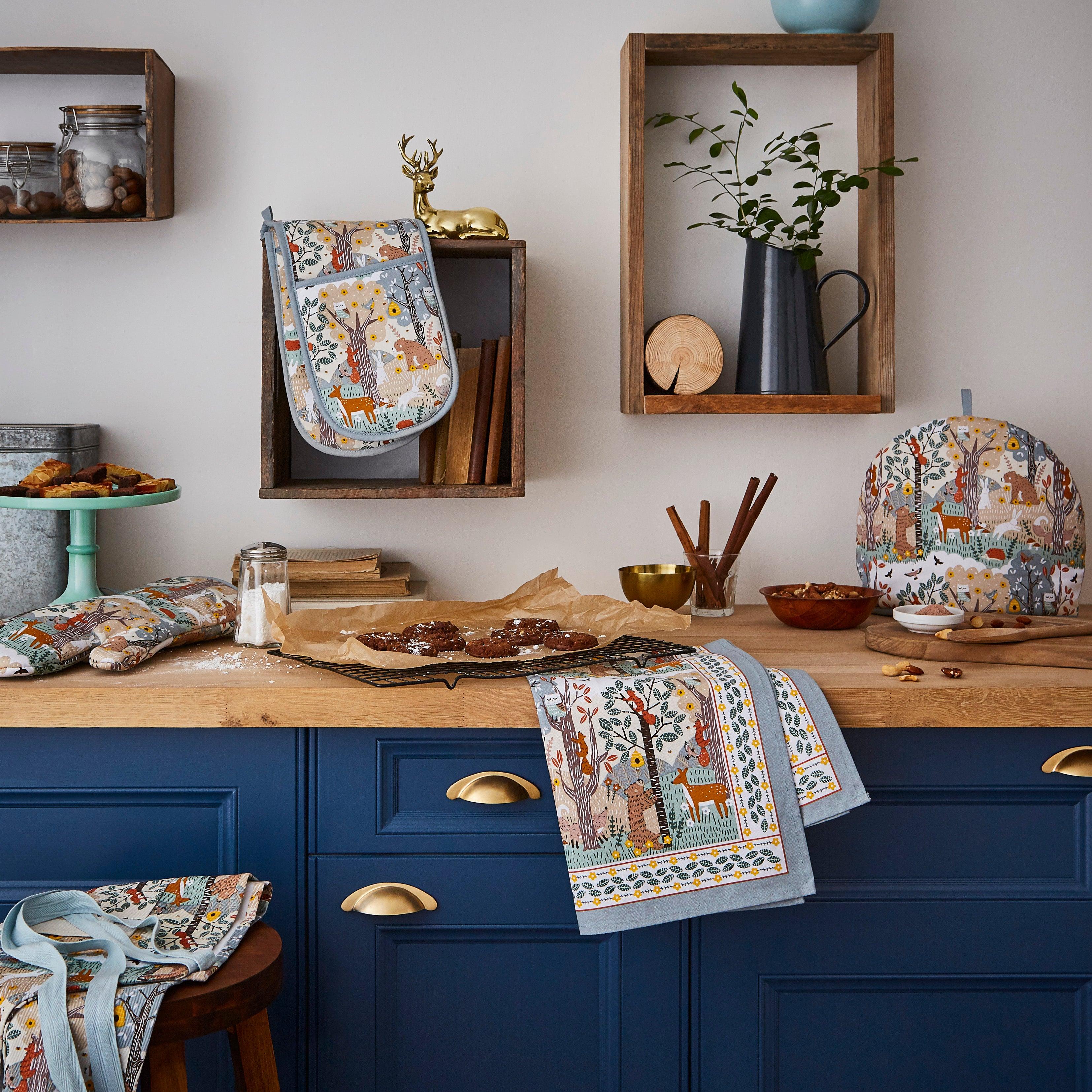 Wildwood Luxury Cotton Printed Tea Towel Tea Towels Ulster Weavers