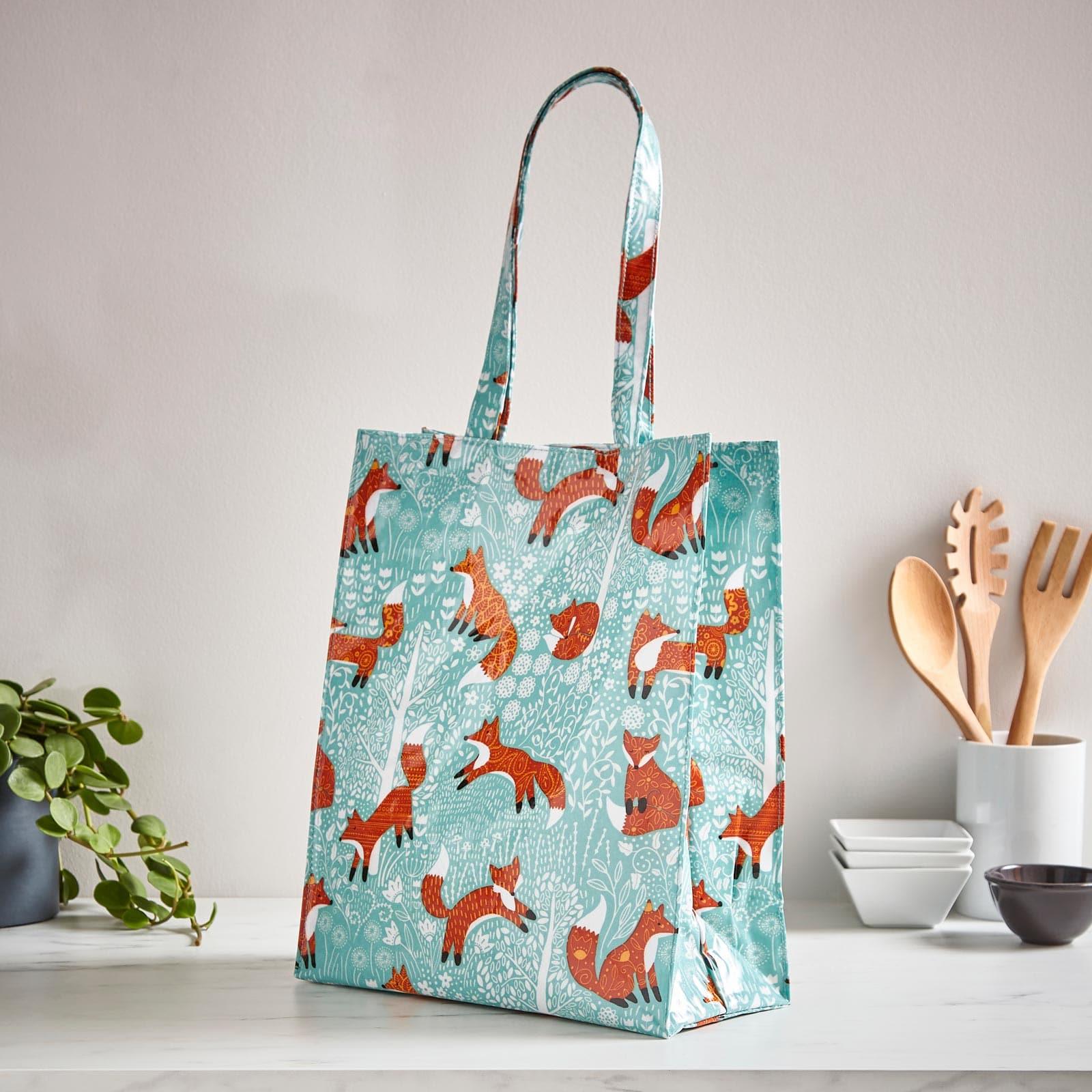 Foraging Fox Medium PVC Tote Bag Totes & Shopping Bags Ulster Weavers