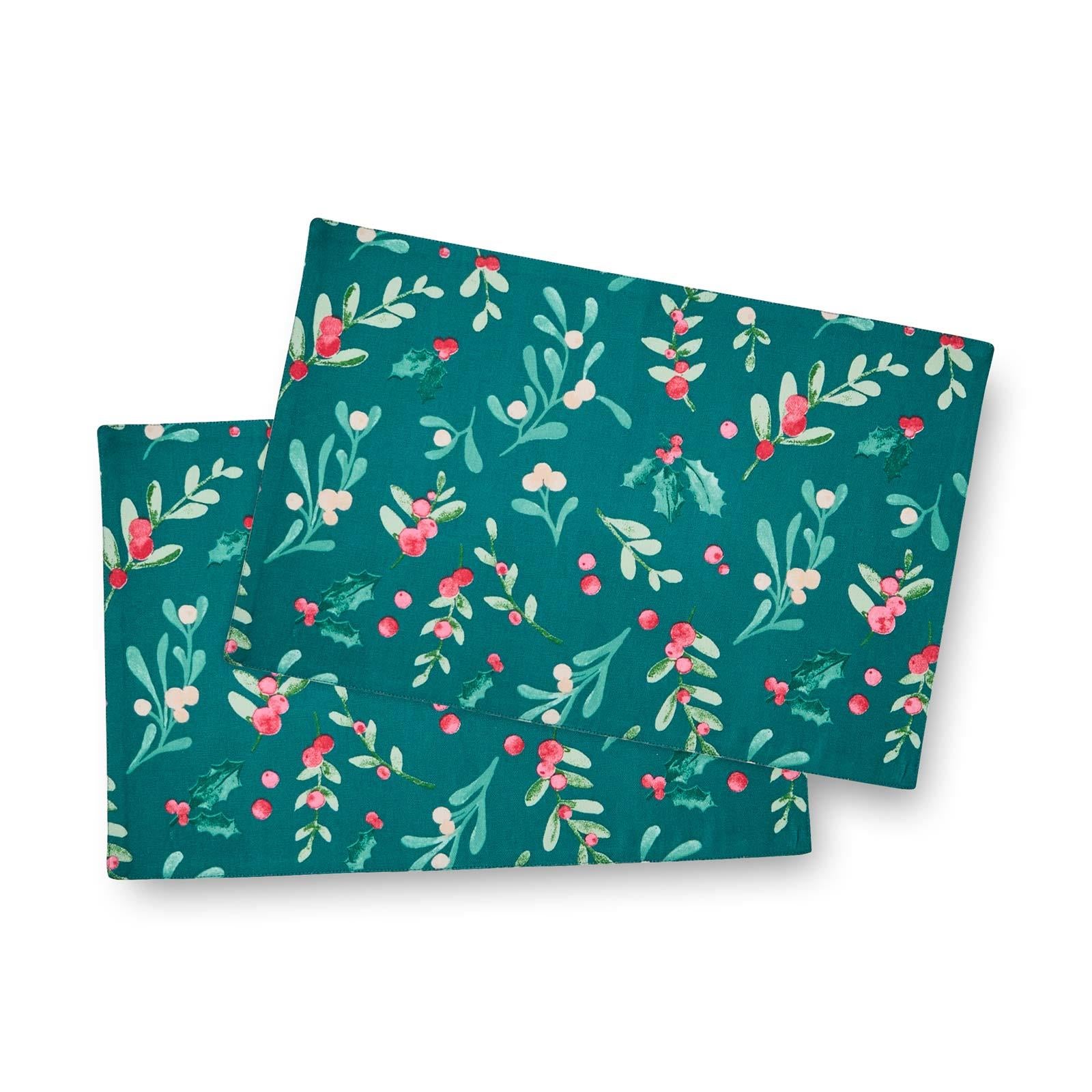 Christmas Holly & Mistletoe Kitchen Textiles Collection by Catherine Lansfield