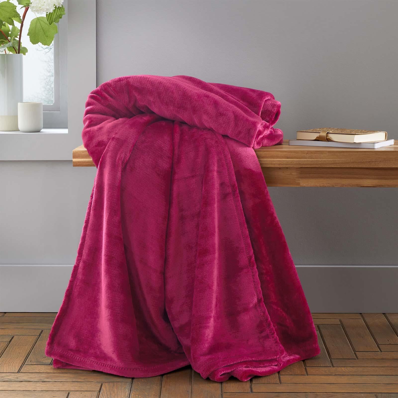 Raschel Velvet Touch Throw Blanket by Catherine Lansfield