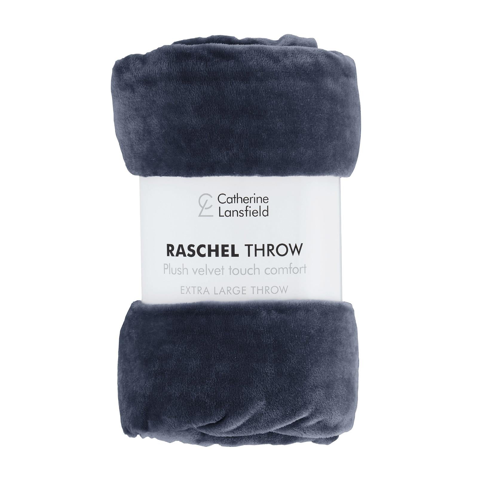 Raschel Velvet Touch Throw Blanket by Catherine Lansfield