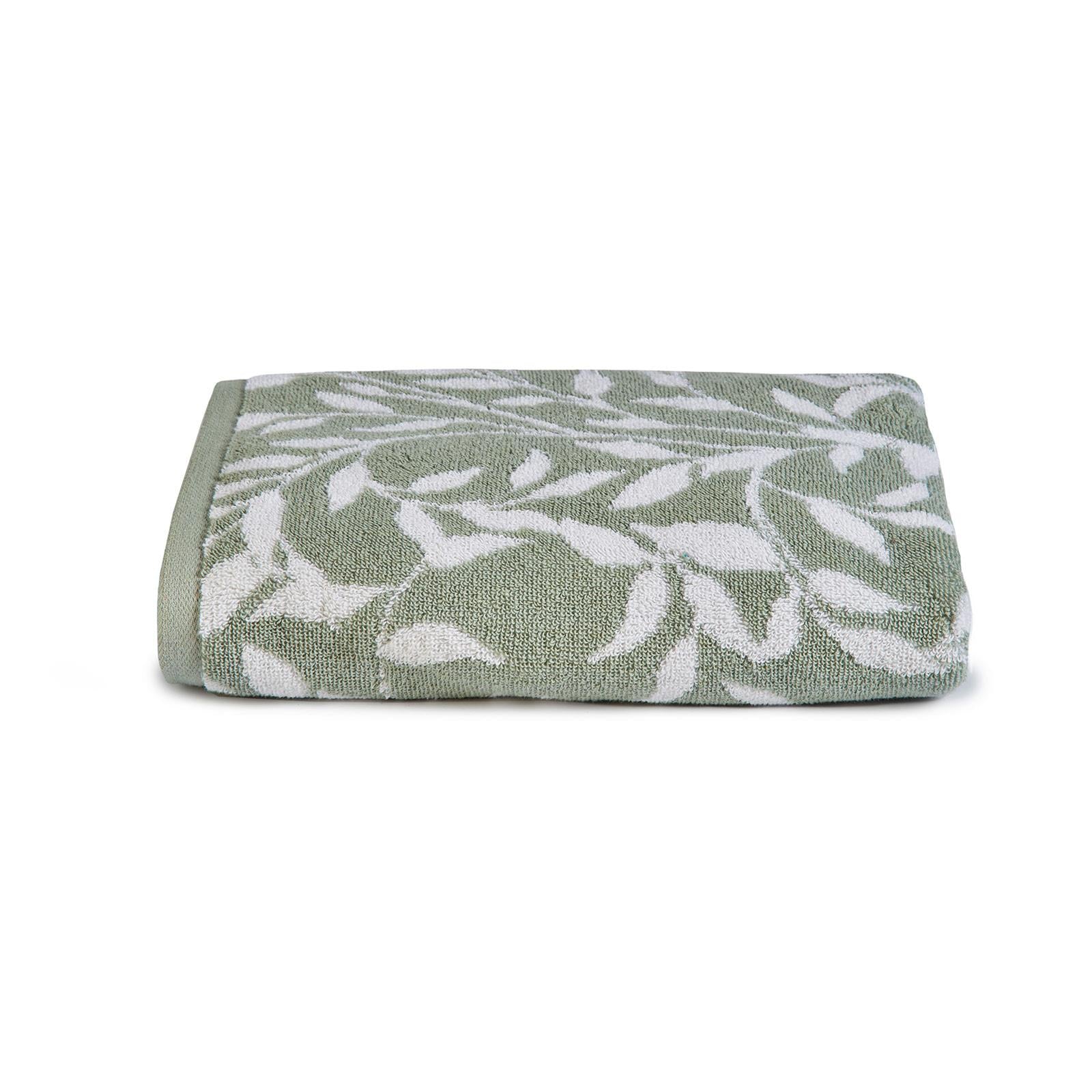 Sandringham Jacquard Leaf 550 gsm Towel by Fusion