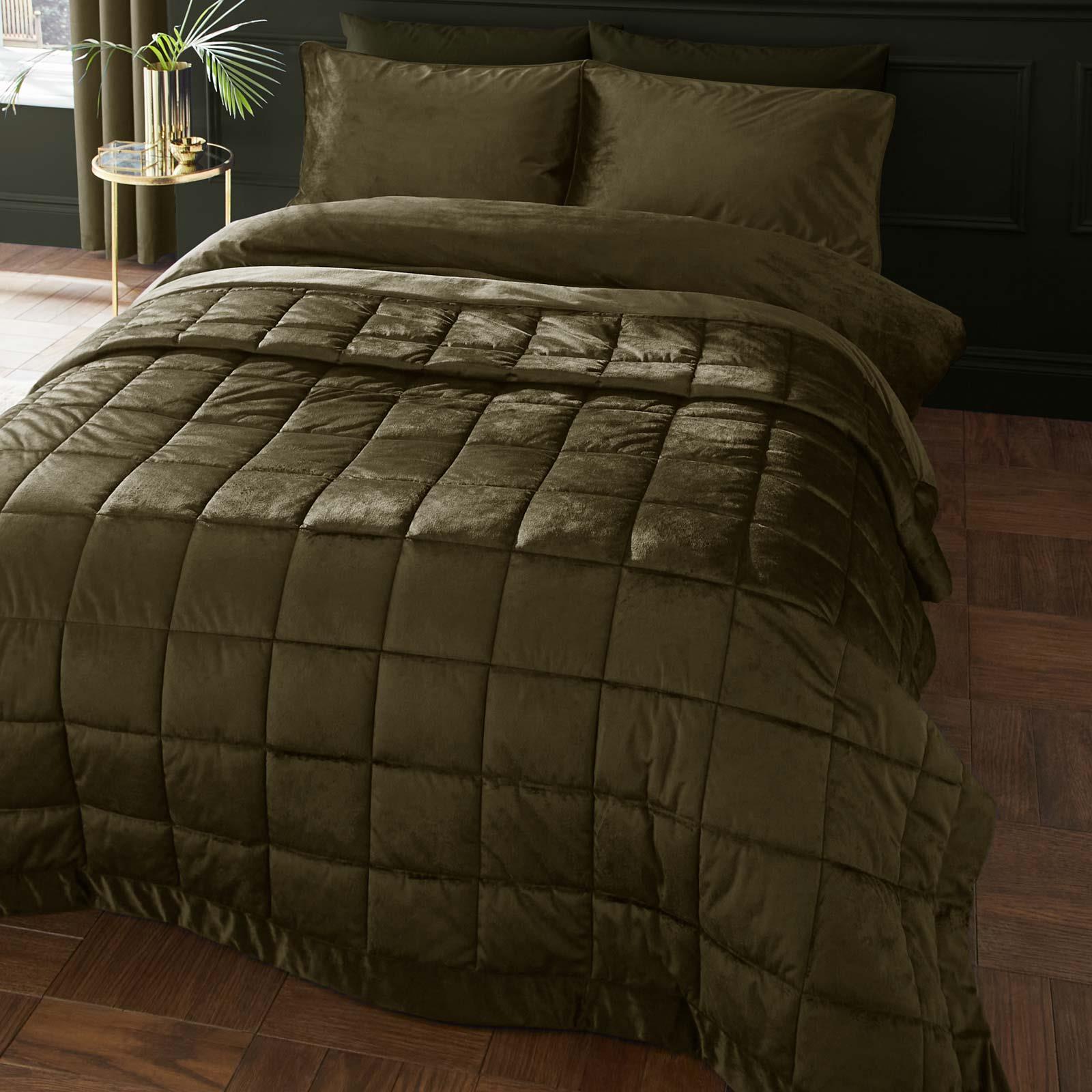 Kingsley Matt Velvet Bedspread by Catherine Lansfield