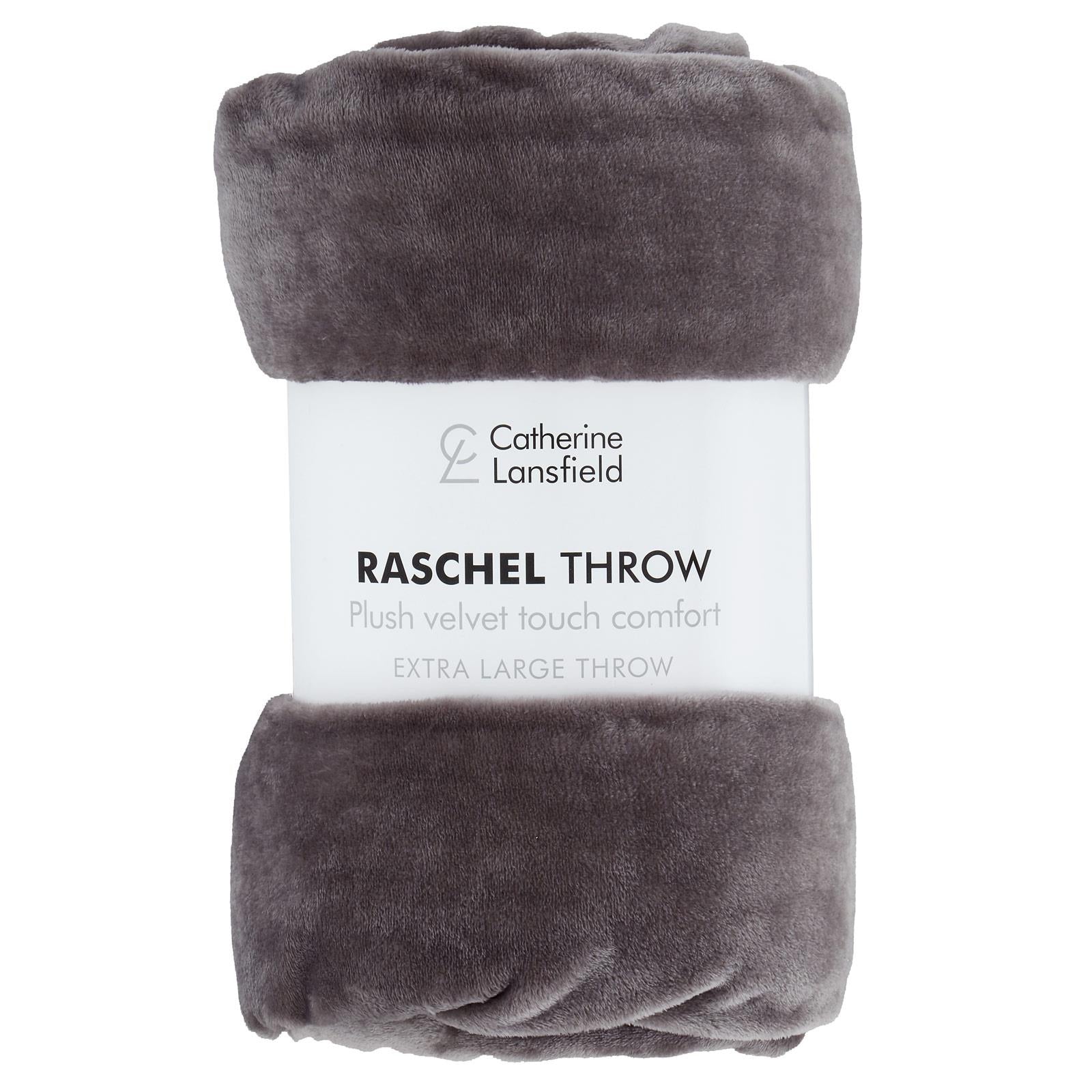 Raschel Velvet Touch Throw Blanket by Catherine Lansfield