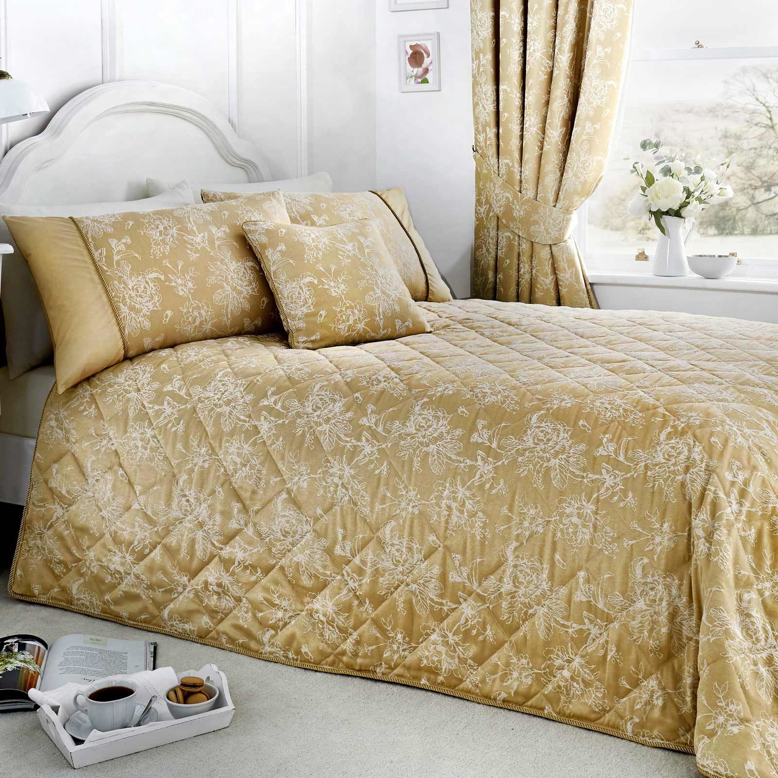 Jasmine Luxury Bedspread 230cm x 200cm by Dreams & Drapes Woven