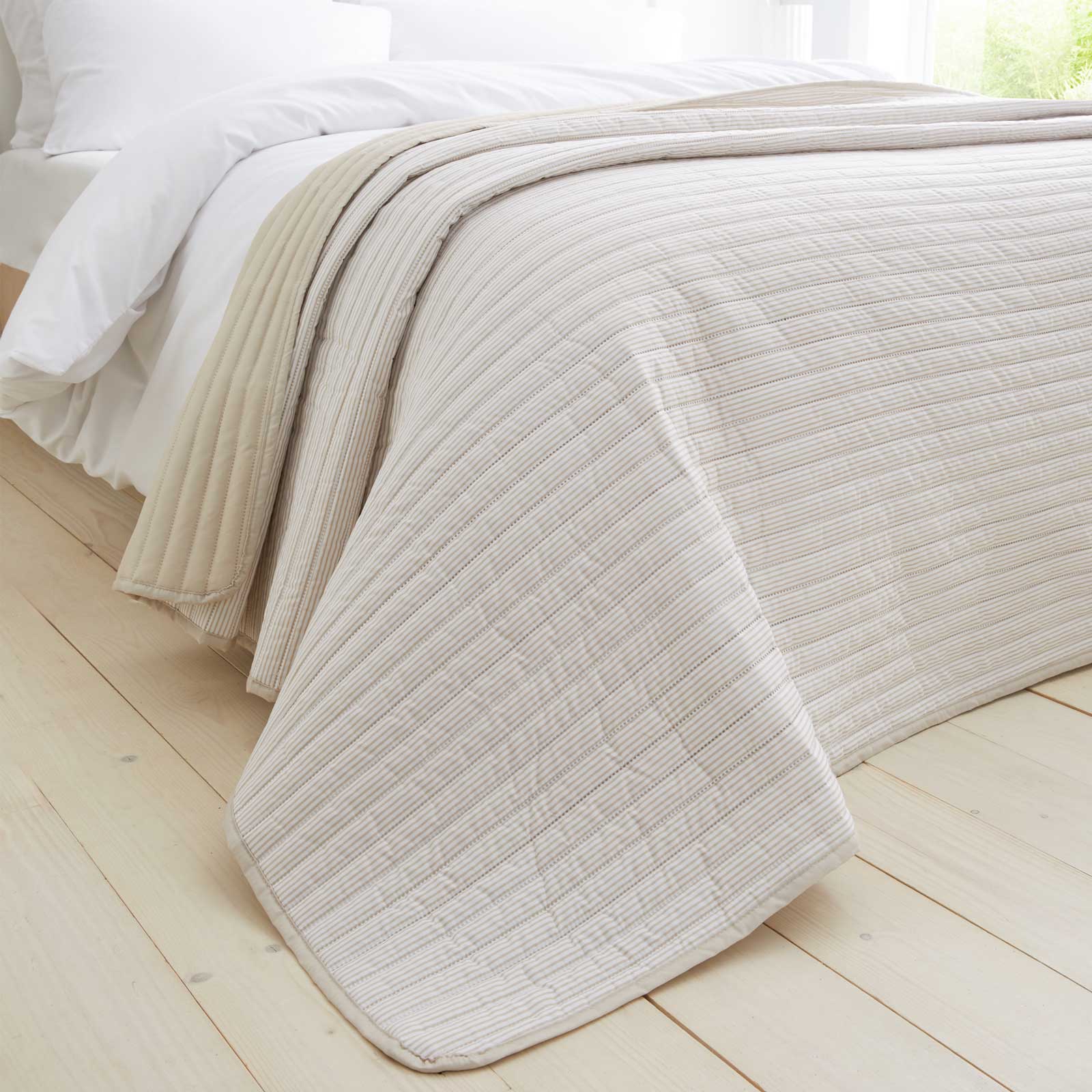 Stripe Bedspread 220cm x 230cm by Catherine Lansfield