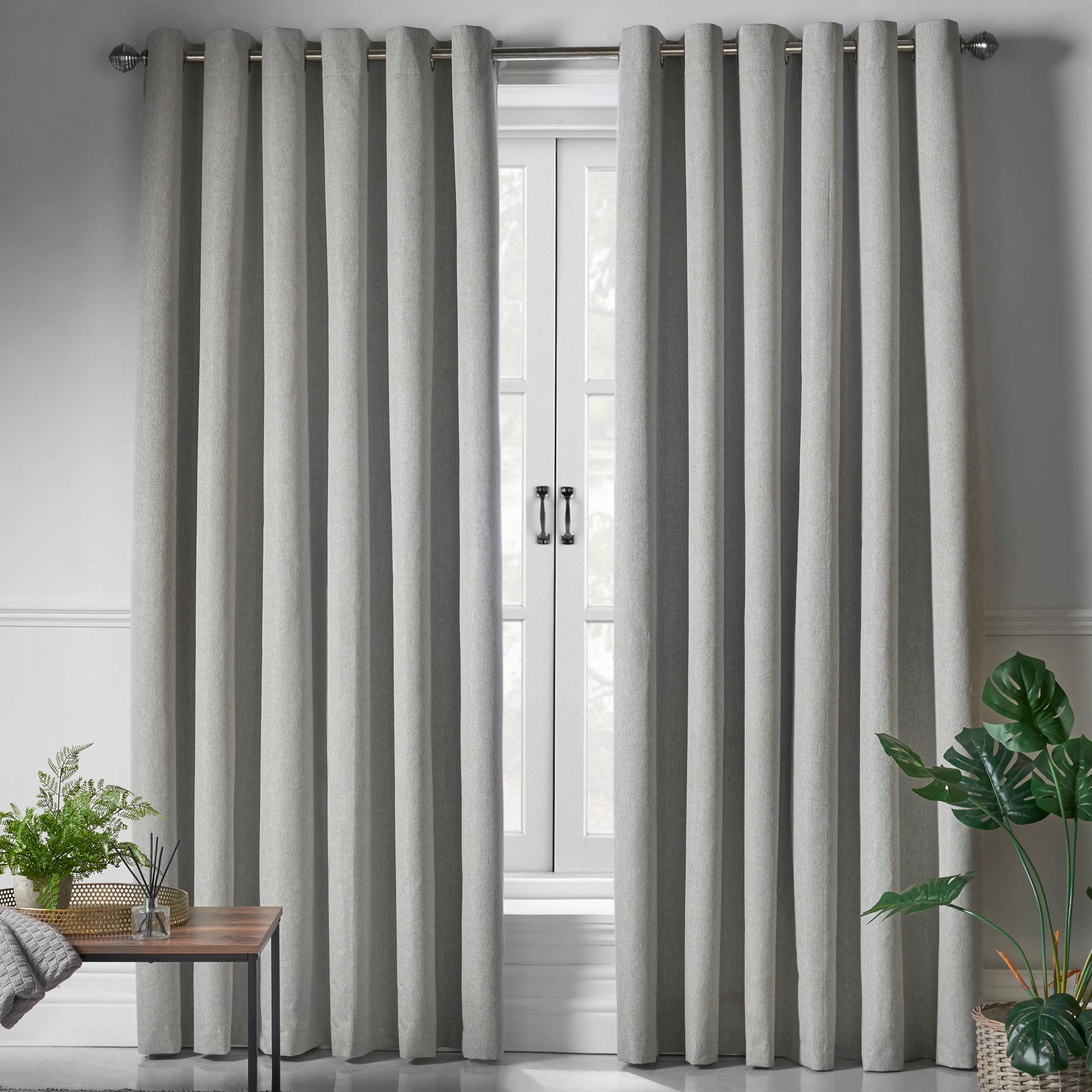 Blackout Linen Look Eyelet Curtains by Alan Symonds