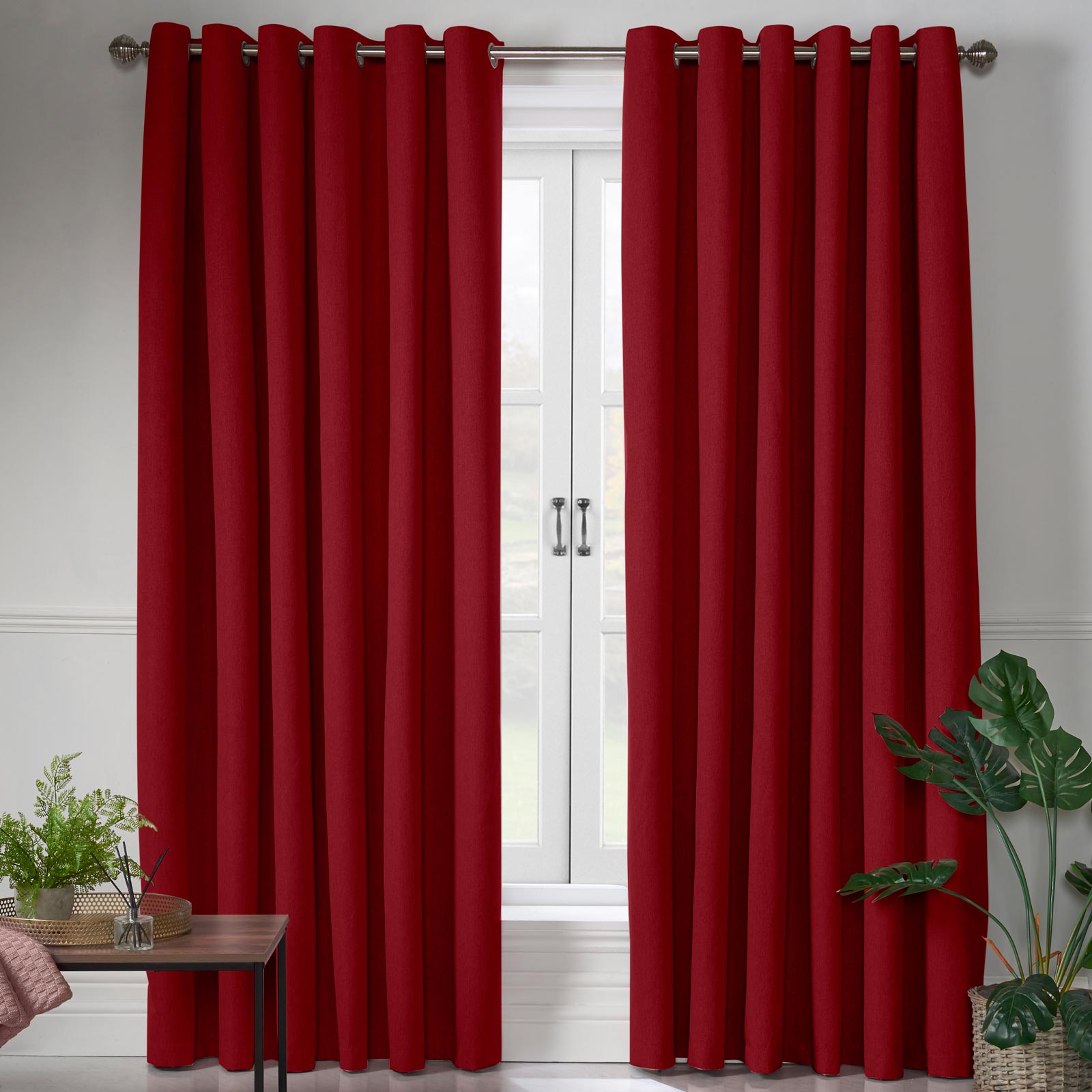 Blackout Linen Look Eyelet Curtains by Alan Symonds