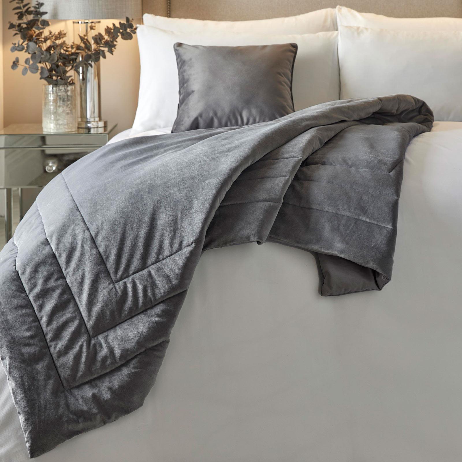 Melanie Velvet Bedspread 150cm x 220cm by Soiree