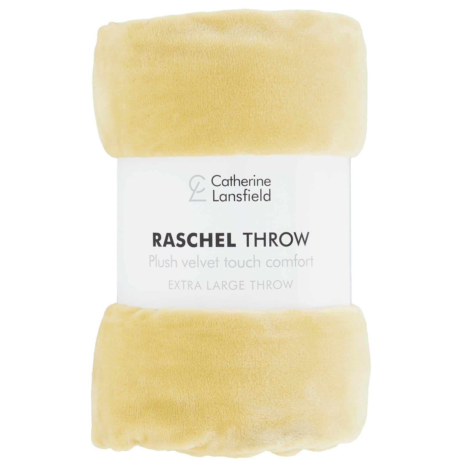 Raschel Velvet Touch Throw Blanket by Catherine Lansfield