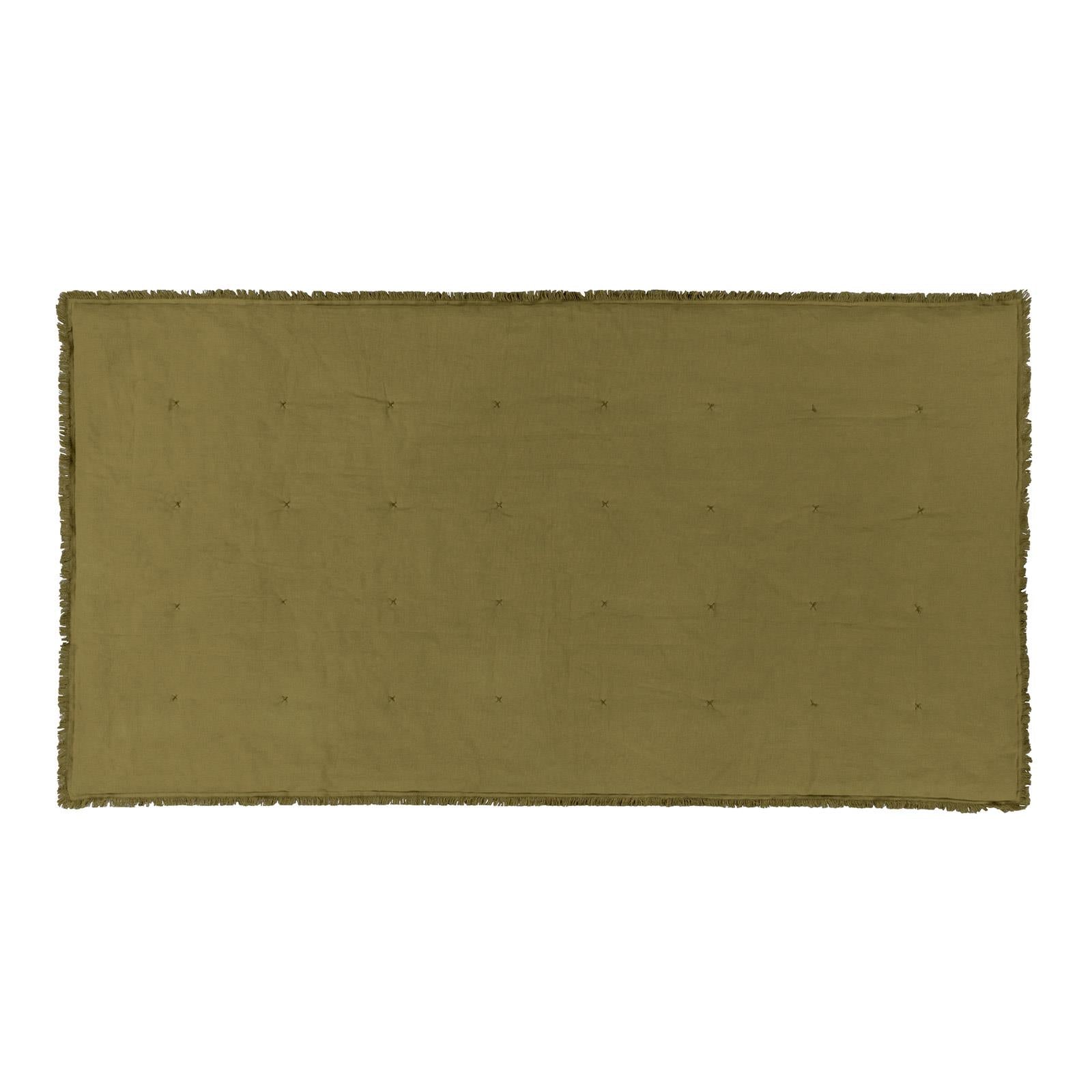 Jaye Cotton Velvet Filled Bedspread 140cm x 220cm by Yard