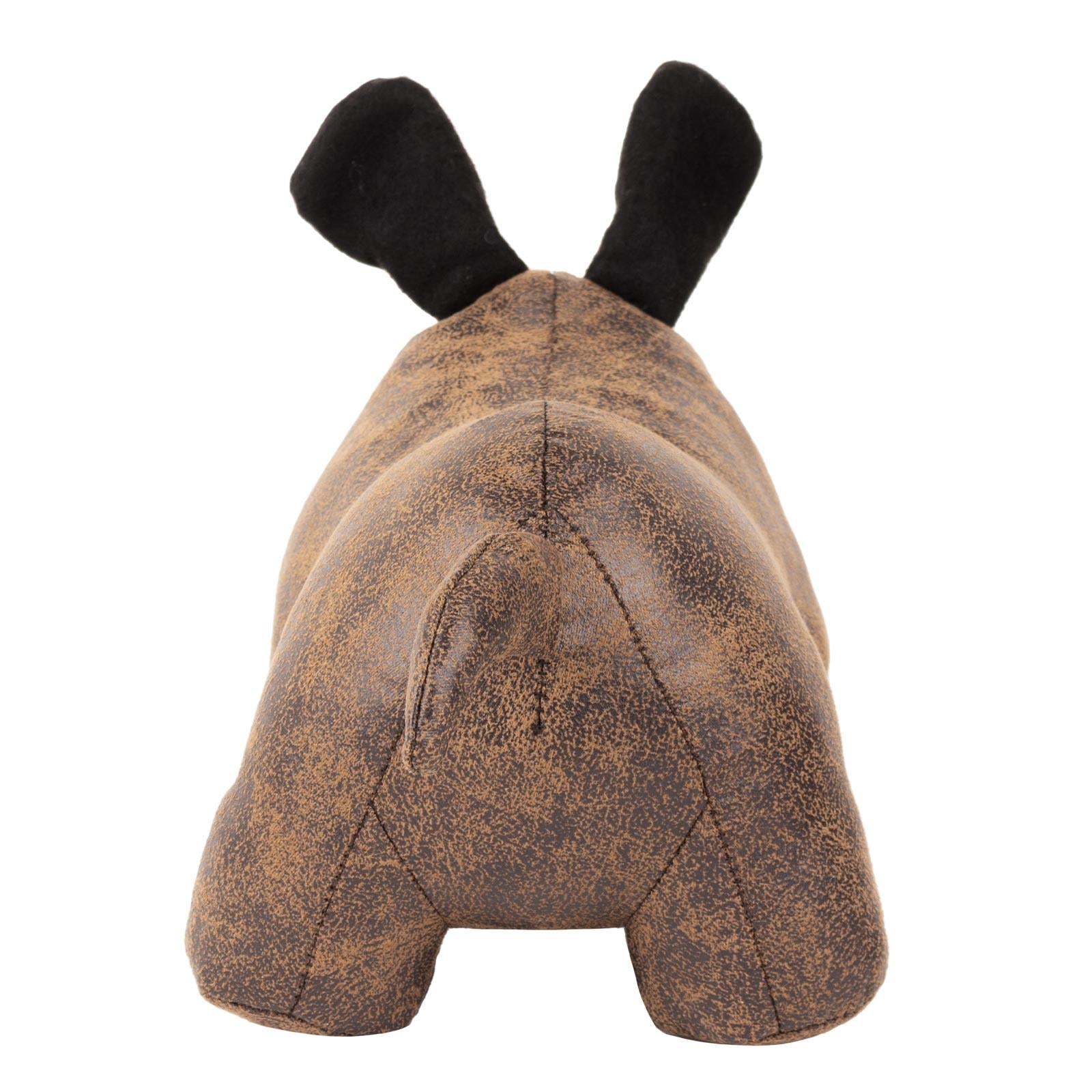 Rhino Faux Leather Doorstop by Paoletti