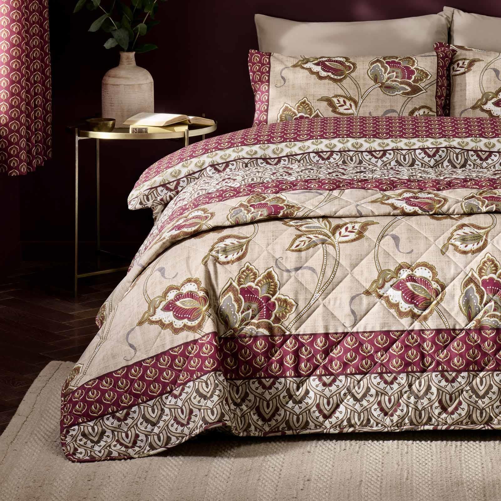 Kashmir Paisley Floral Bedspread by Catherine Lansfield