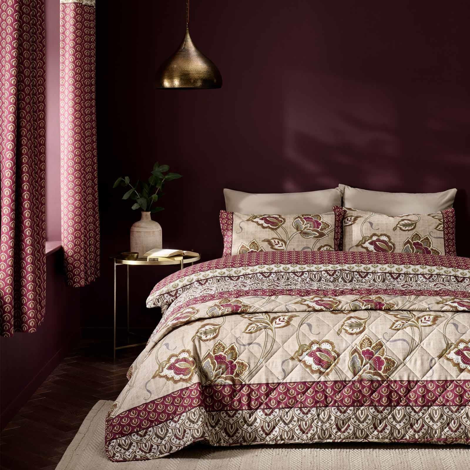 Kashmir Paisley Floral Bedspread by Catherine Lansfield