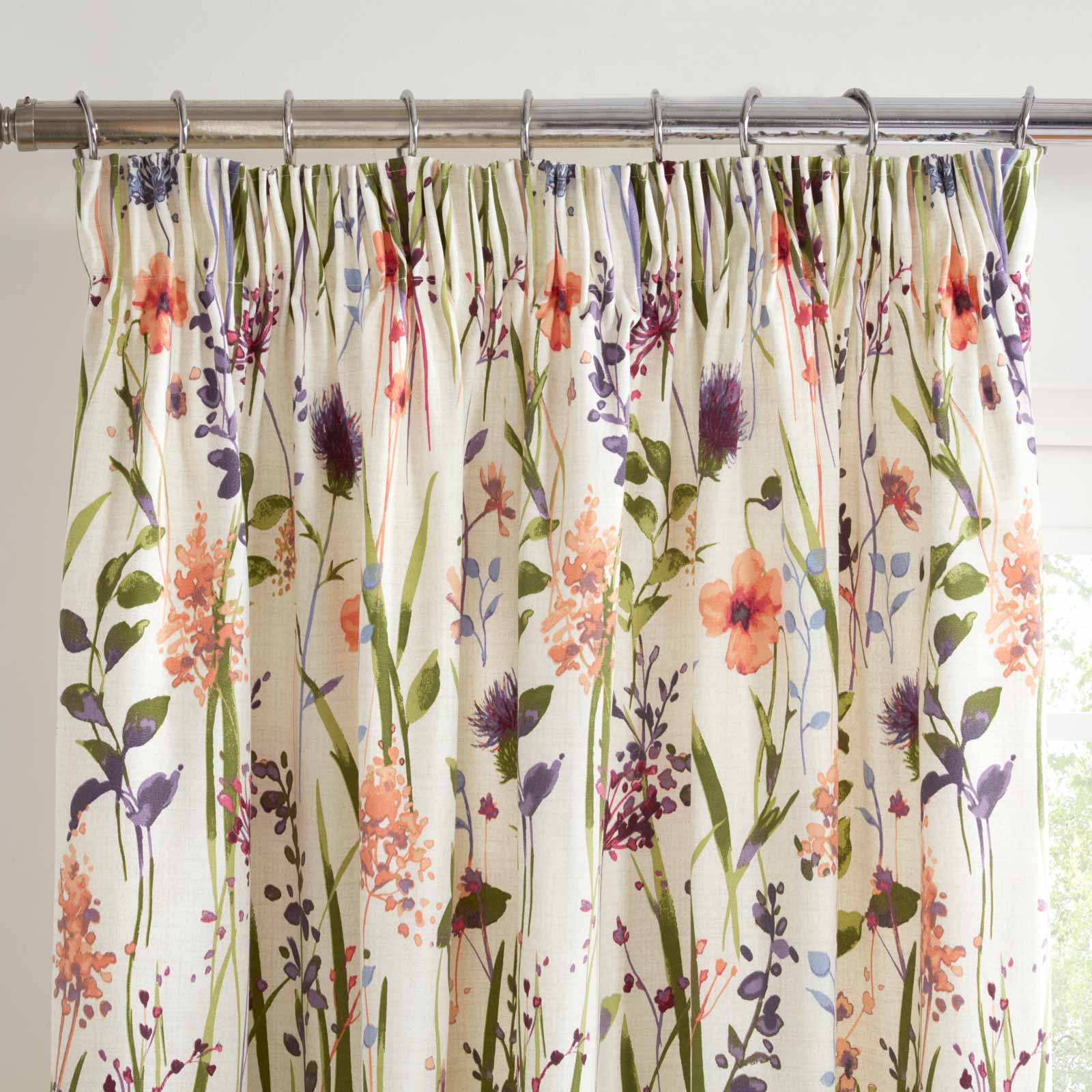 Hampshire Floral Tape Top Curtains by Sundour