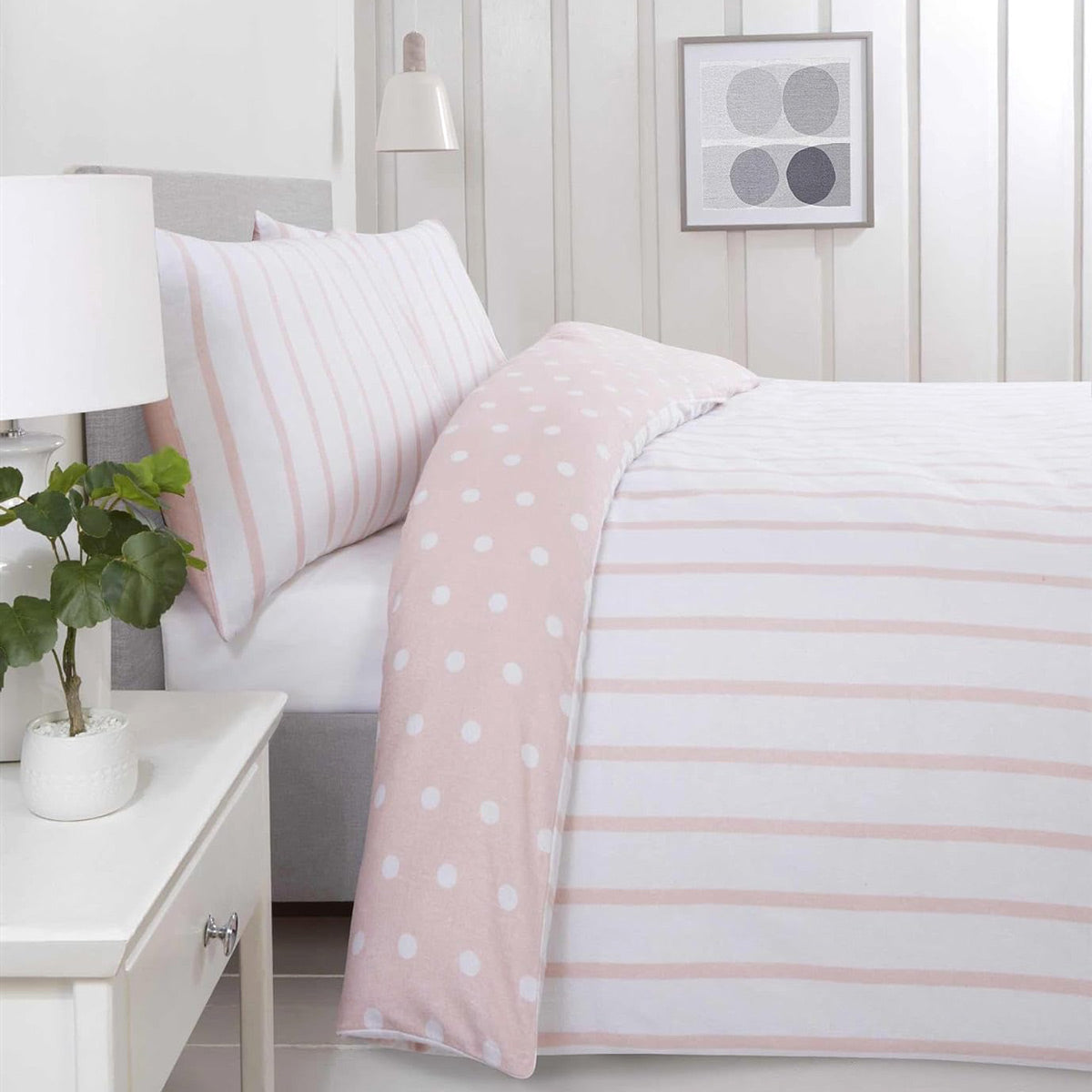 So Soft Spots & Stripes Duvet Cover Set by Rapport Home