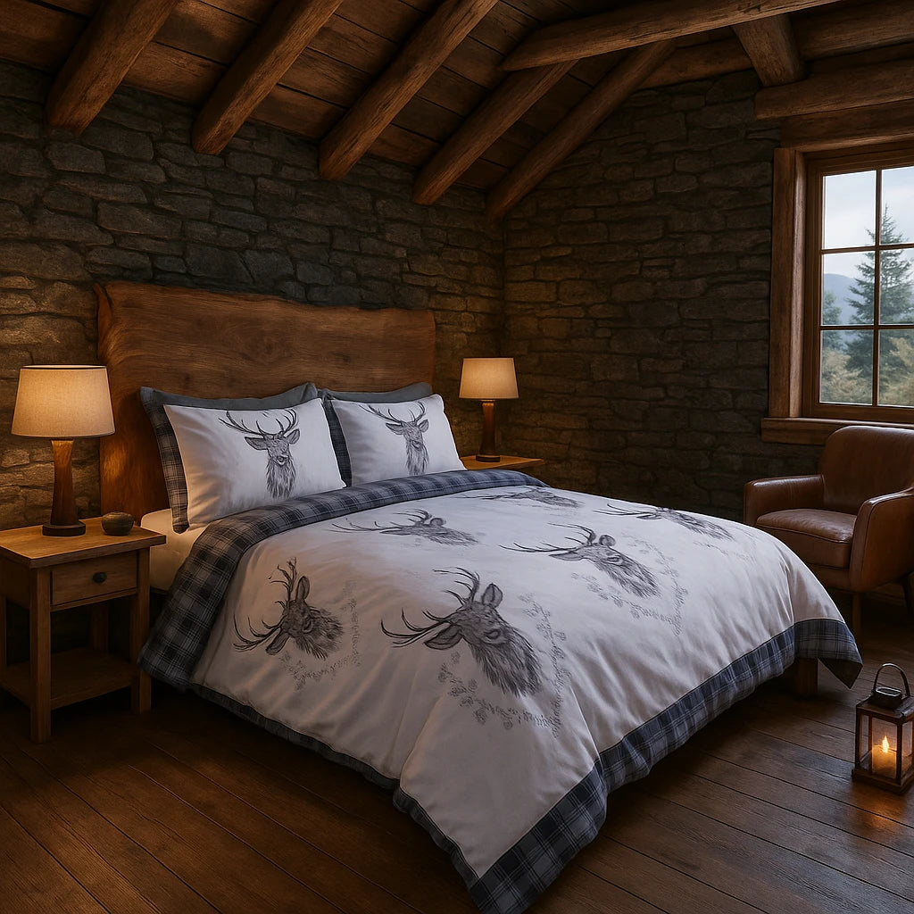 Angus Stag Flannelette Duvet Cover Set by Rapport Home