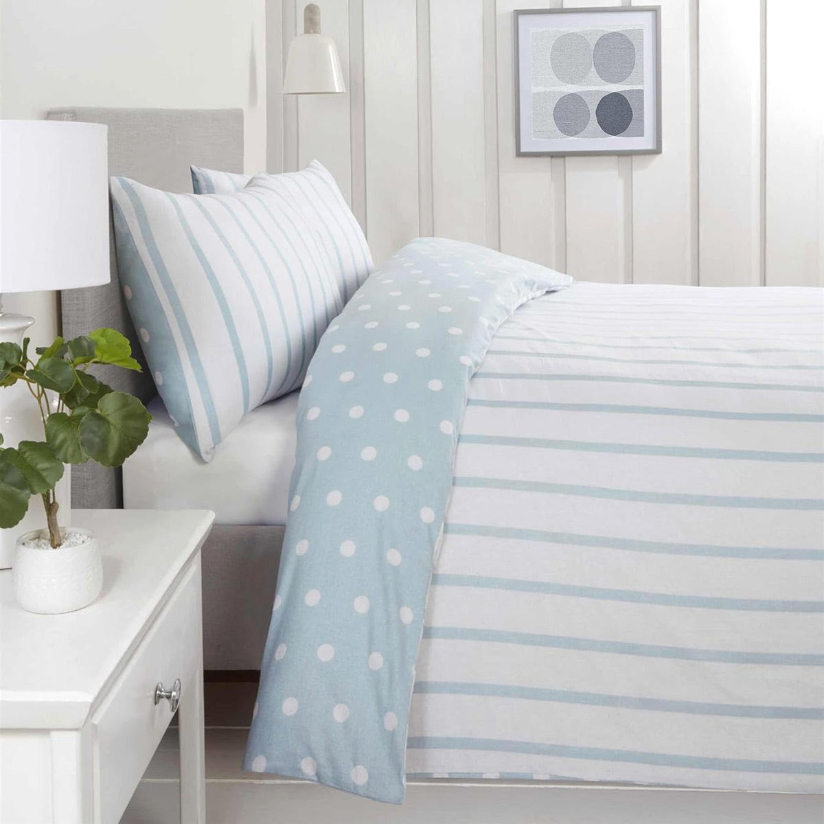So Soft Spots & Stripes Duvet Cover Set by Rapport Home