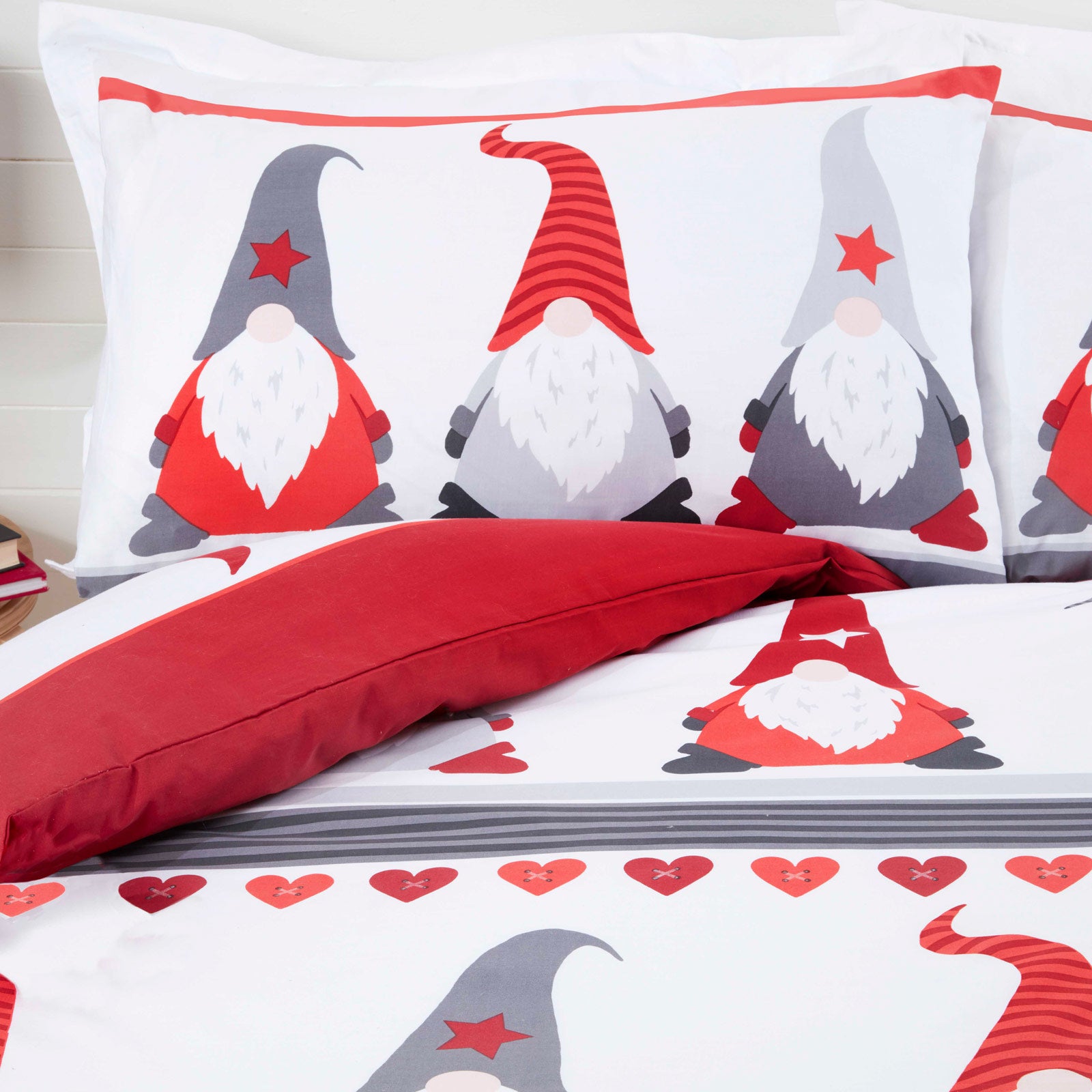 Christmas Festive Gonks Duvet Cover Set by Rapport Home