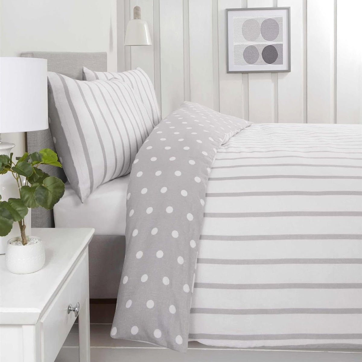 So Soft Spots & Stripes Duvet Cover Set by Rapport Home