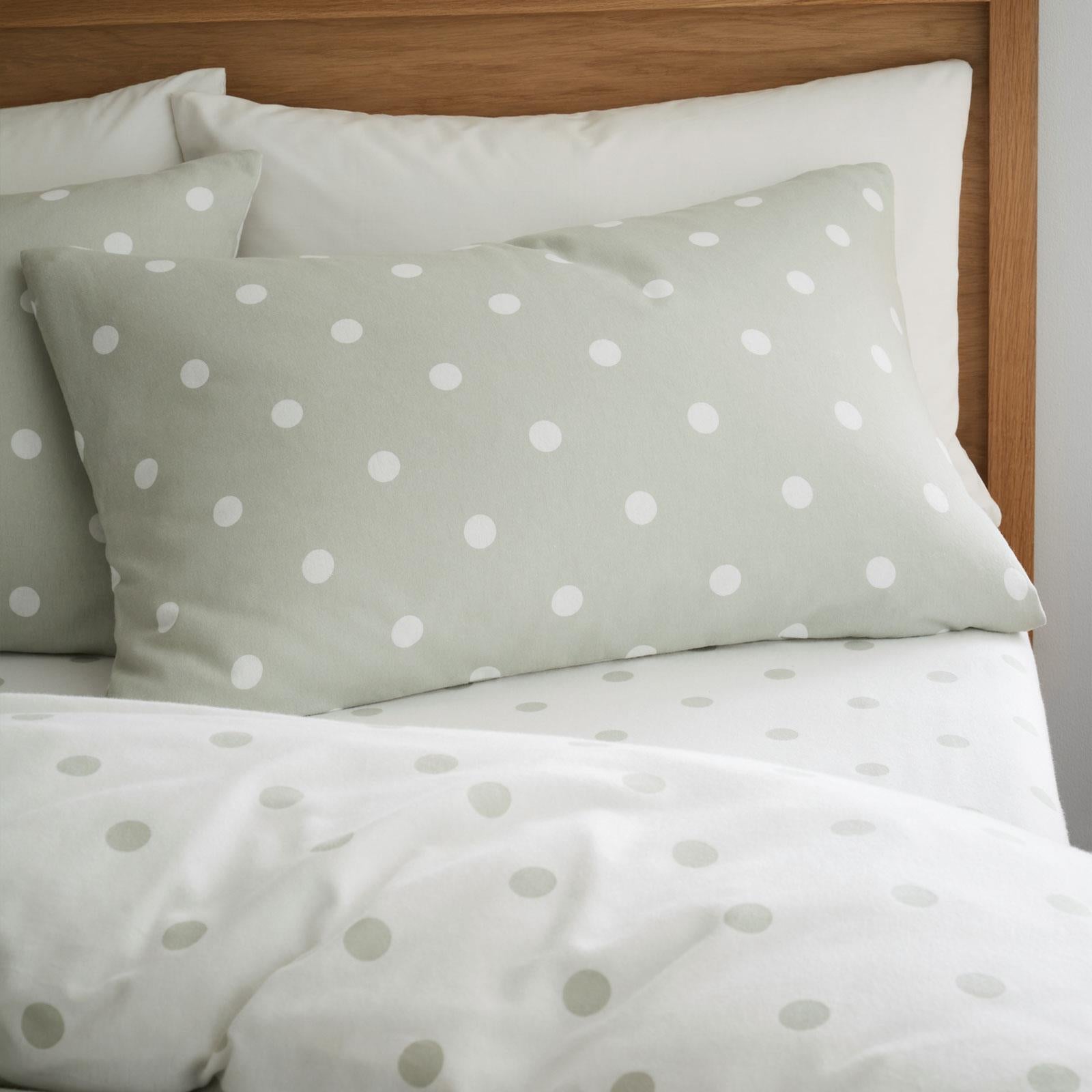 Brushed Polka Dot Duvet Cover Set by Catherine Lansfield