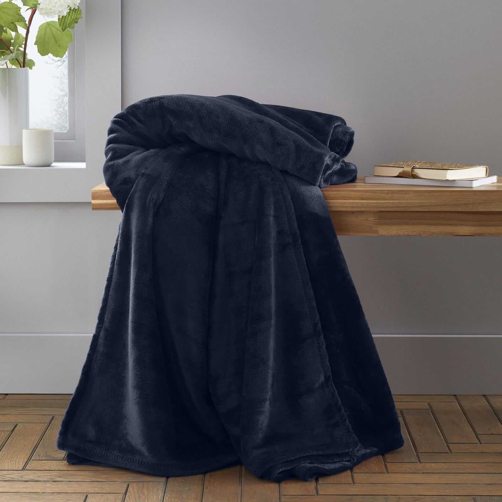 Raschel Velvet Touch Throw Blanket by Catherine Lansfield