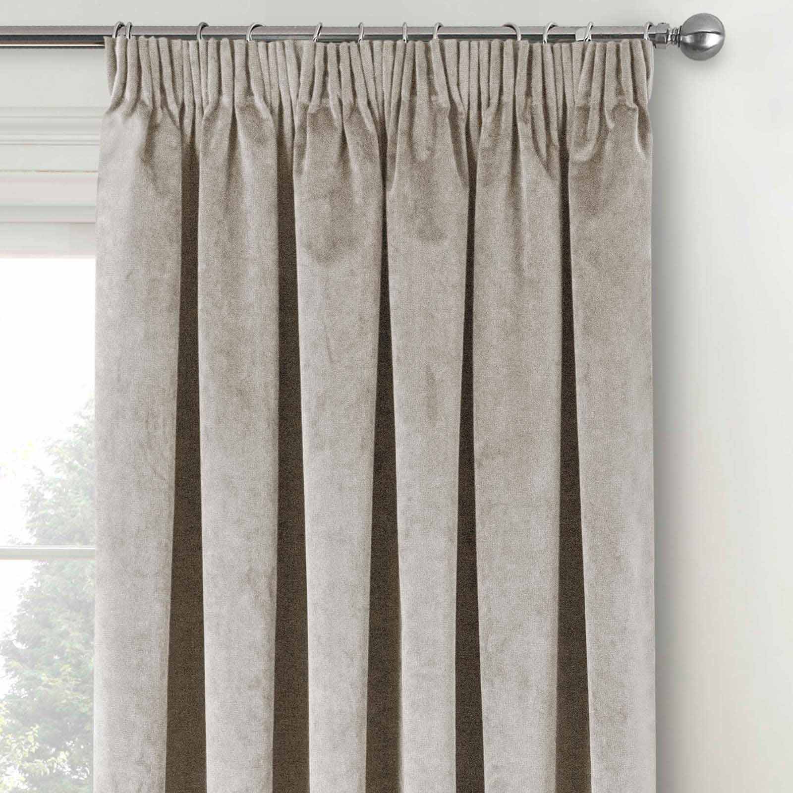Oxford Velvet Blackout Tape Top Pencil Pleat Curtains by Enhanced Living