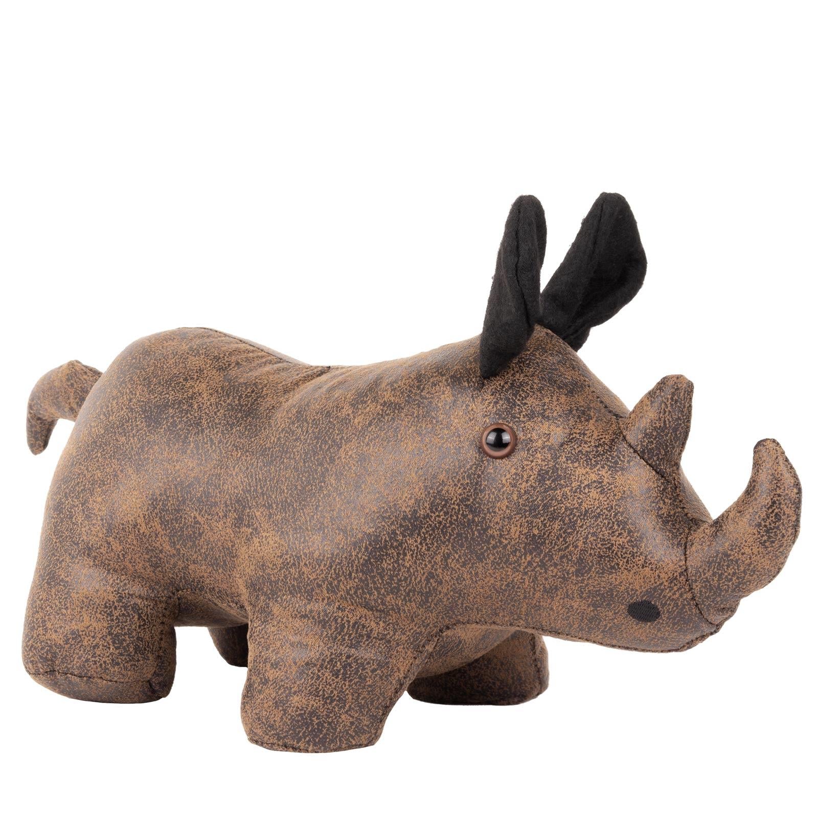 Rhino Faux Leather Doorstop by Paoletti