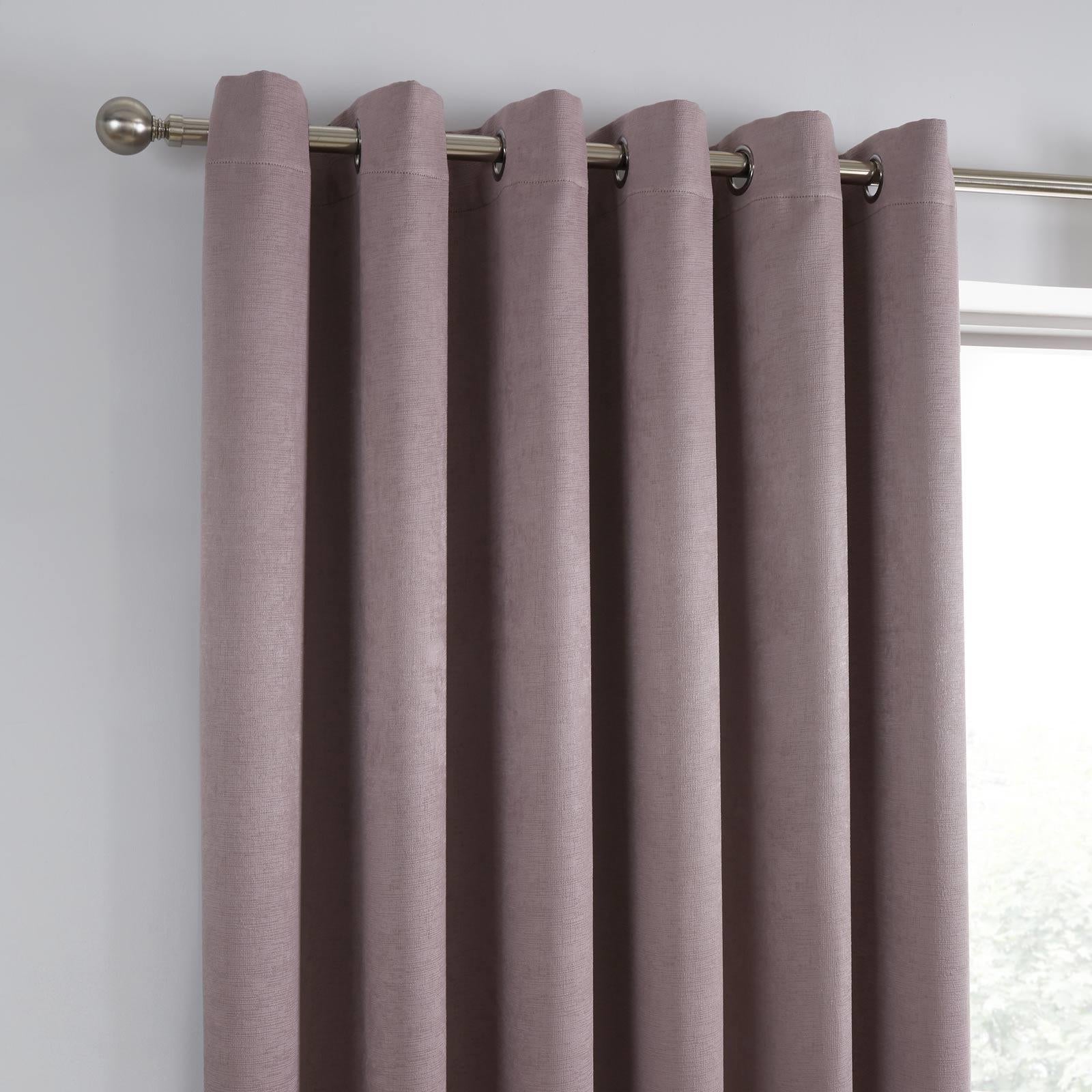 Strata Dim Out Woven Thermal Eyelet Curtains by Fusion