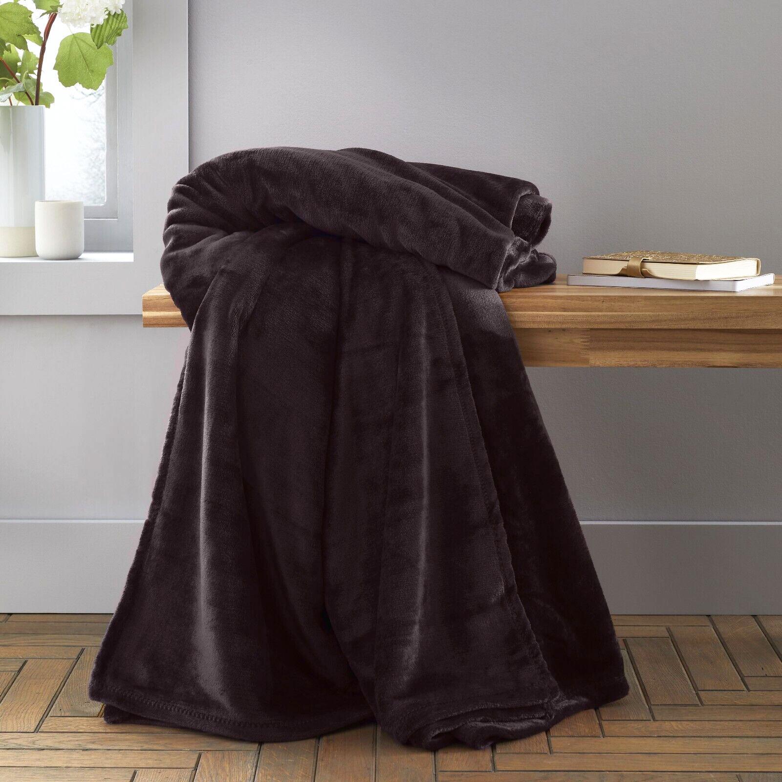 Raschel Velvet Touch Throw Blanket by Catherine Lansfield