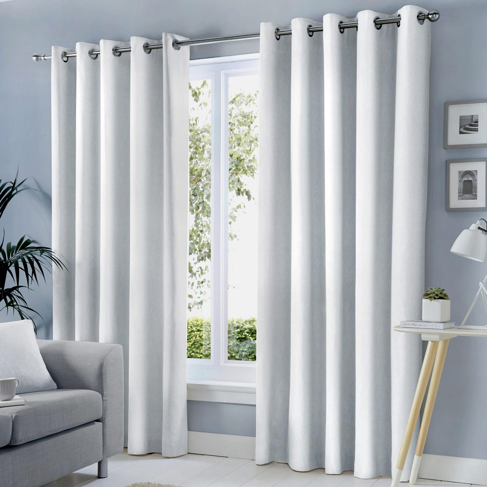 Sorbonne Cotton Lined Eyelet Curtains by Fusion