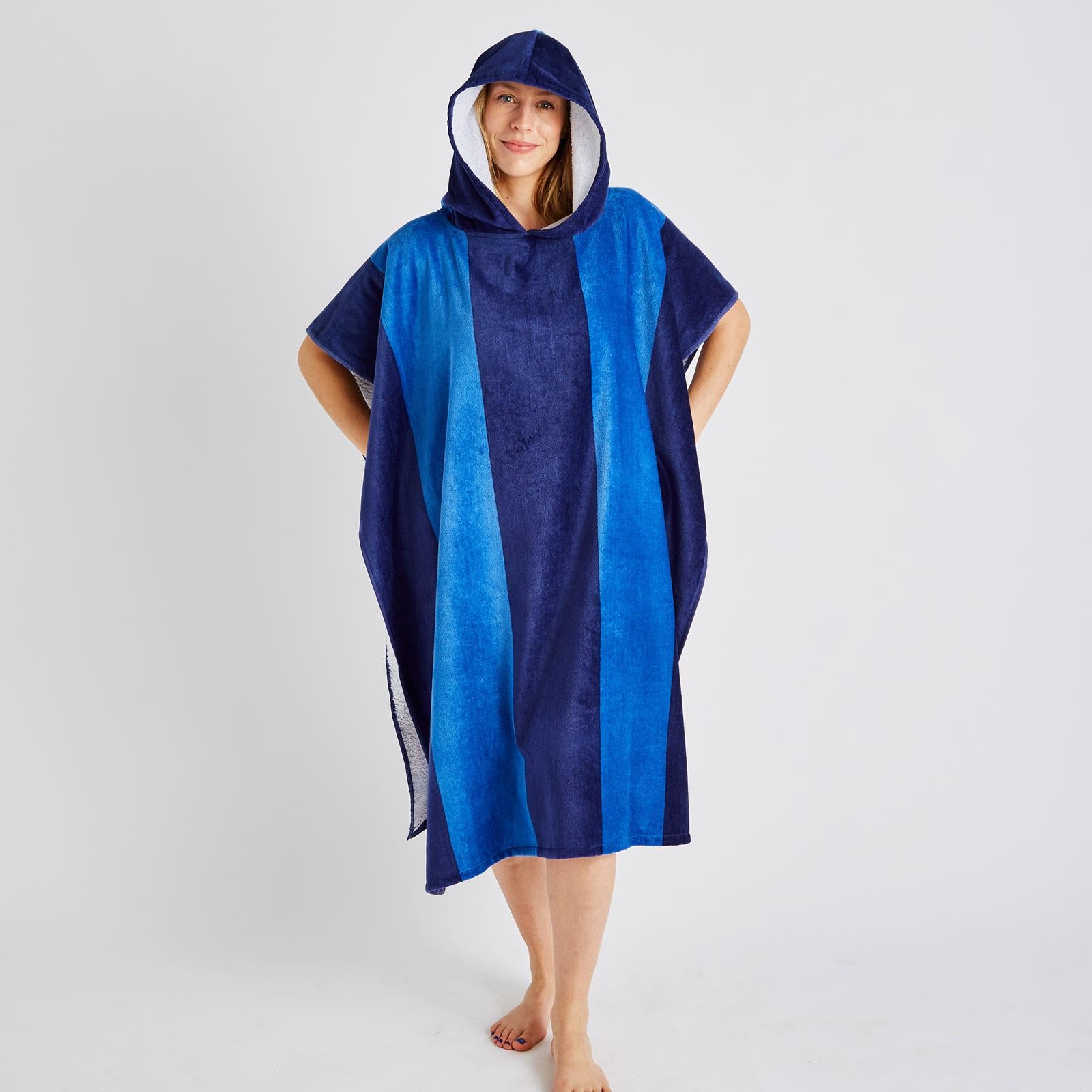Stripe Hooded Towel Poncho by Catherine Lansfield