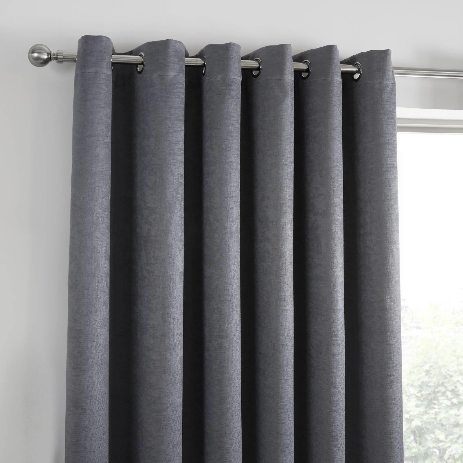 Strata Dim Out Woven Thermal Eyelet Curtains by Fusion