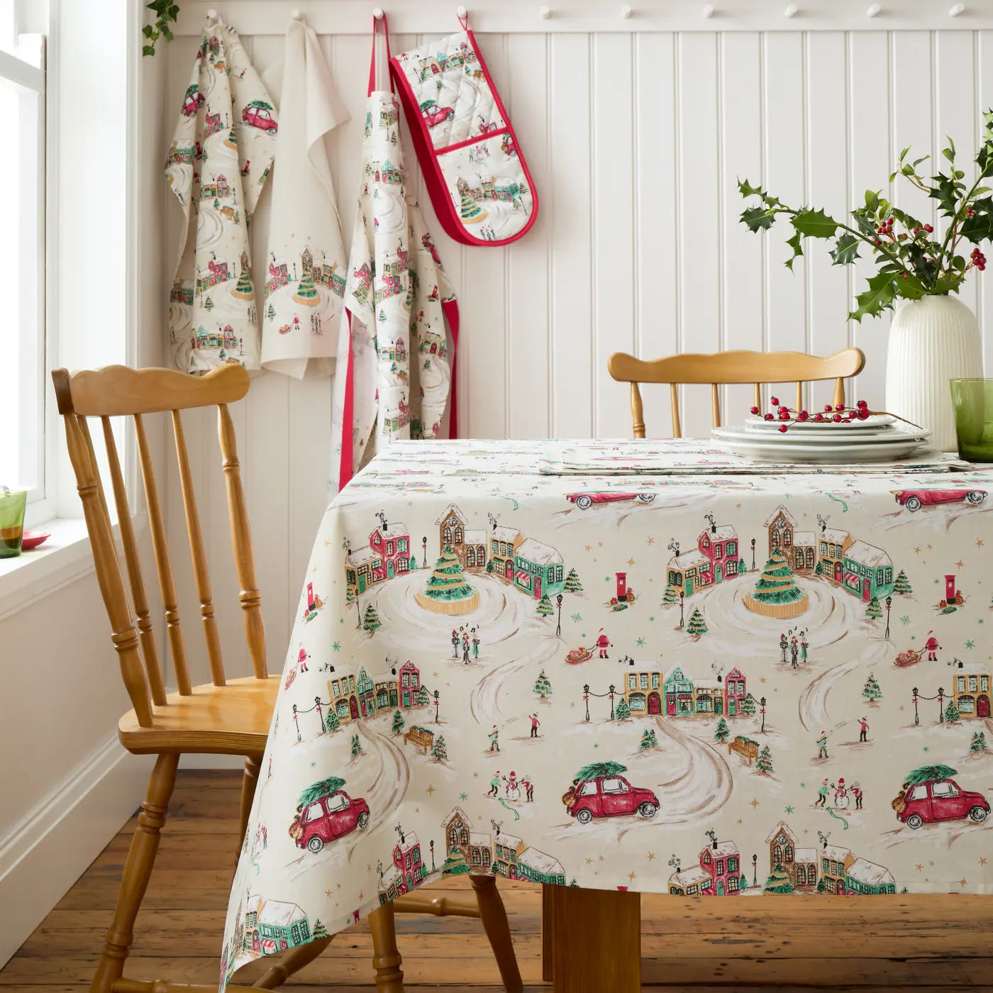Christmas Town Kitchen Textiles Collection by Catherine Lansfield