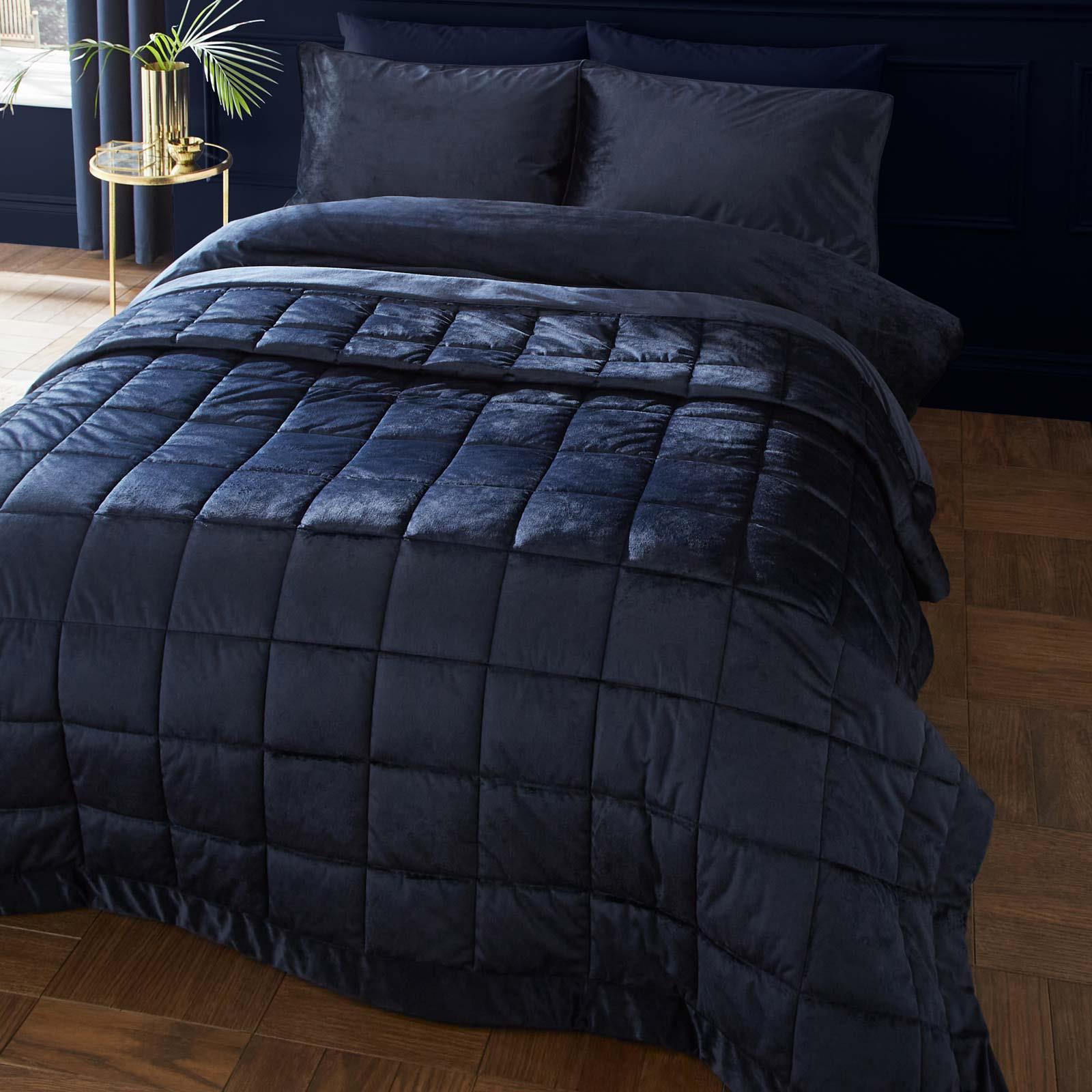 Kingsley Matt Velvet Bedspread by Catherine Lansfield